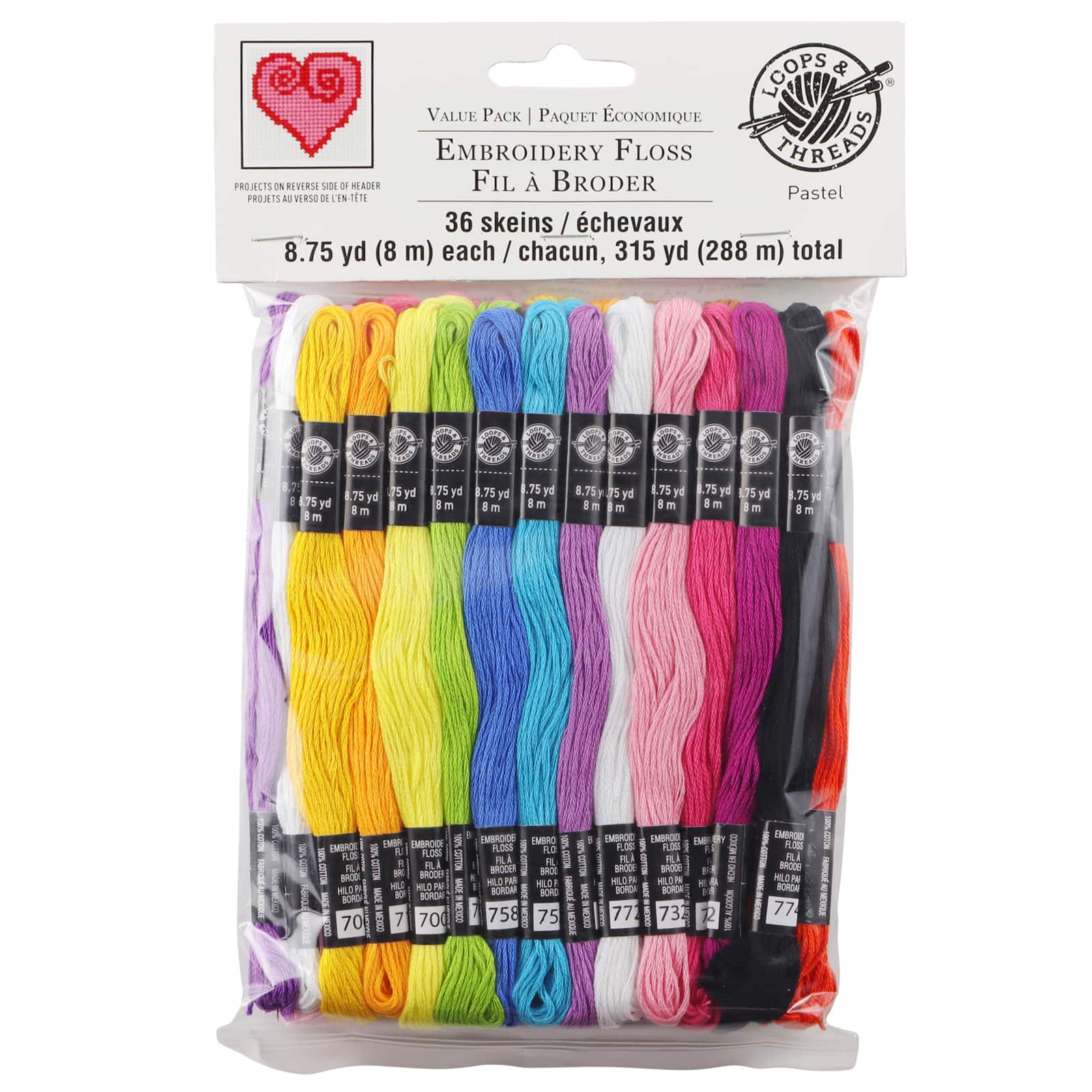 12 Packs: 36 ct. (432 total) Pastel Embroidery Floss by Loops & Threads™