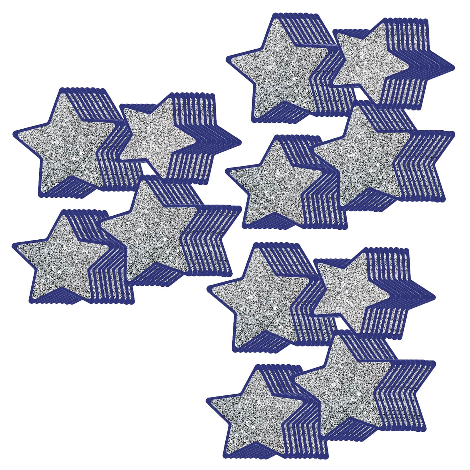 Get The Carson Dellosa Education® Sparkle And Shine Solid Silver Glitter Stars Cut Outs 3 Packs 