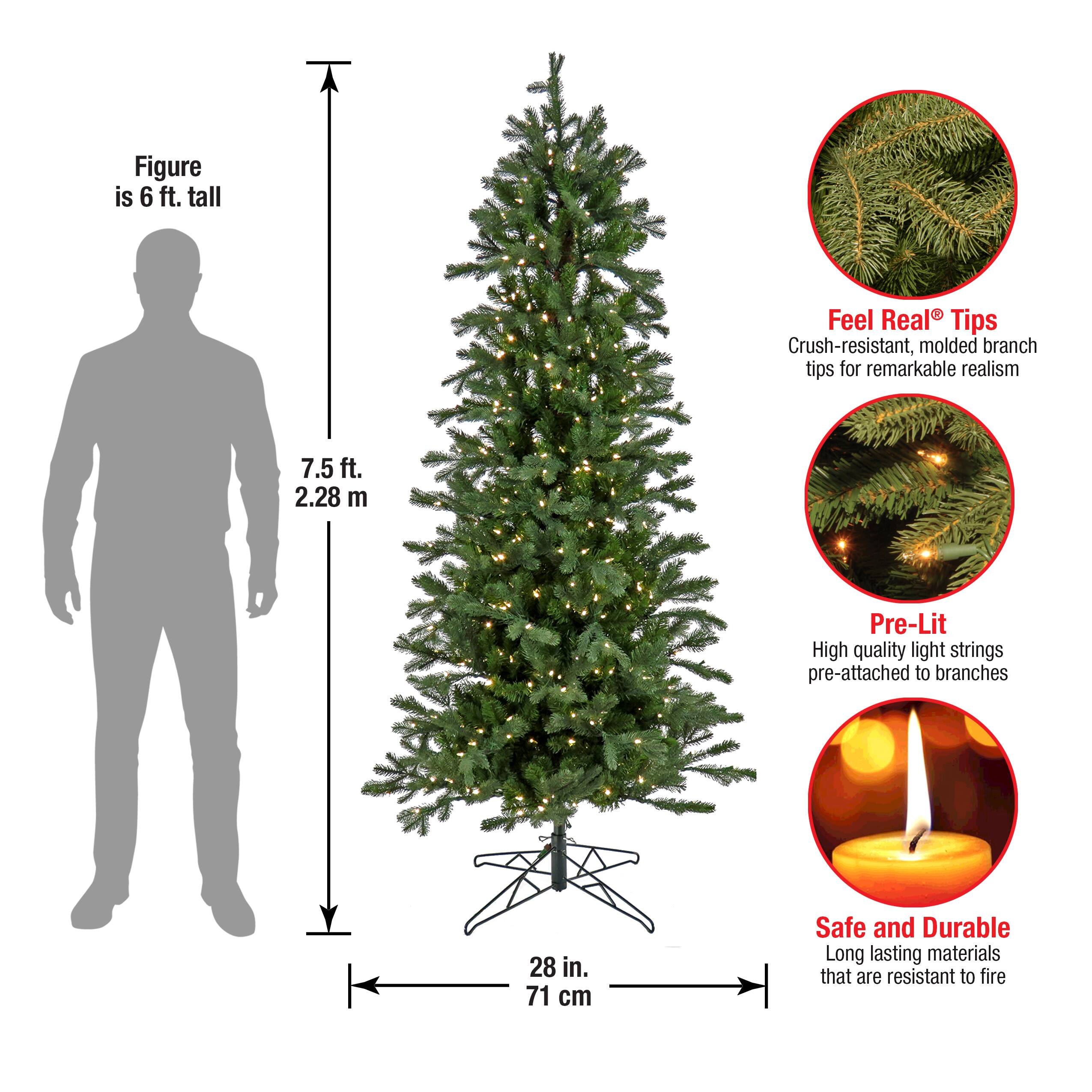7.5ft. Pre-Lit Balsam Artificial Christmas Tree, Dual Color® LED Lights