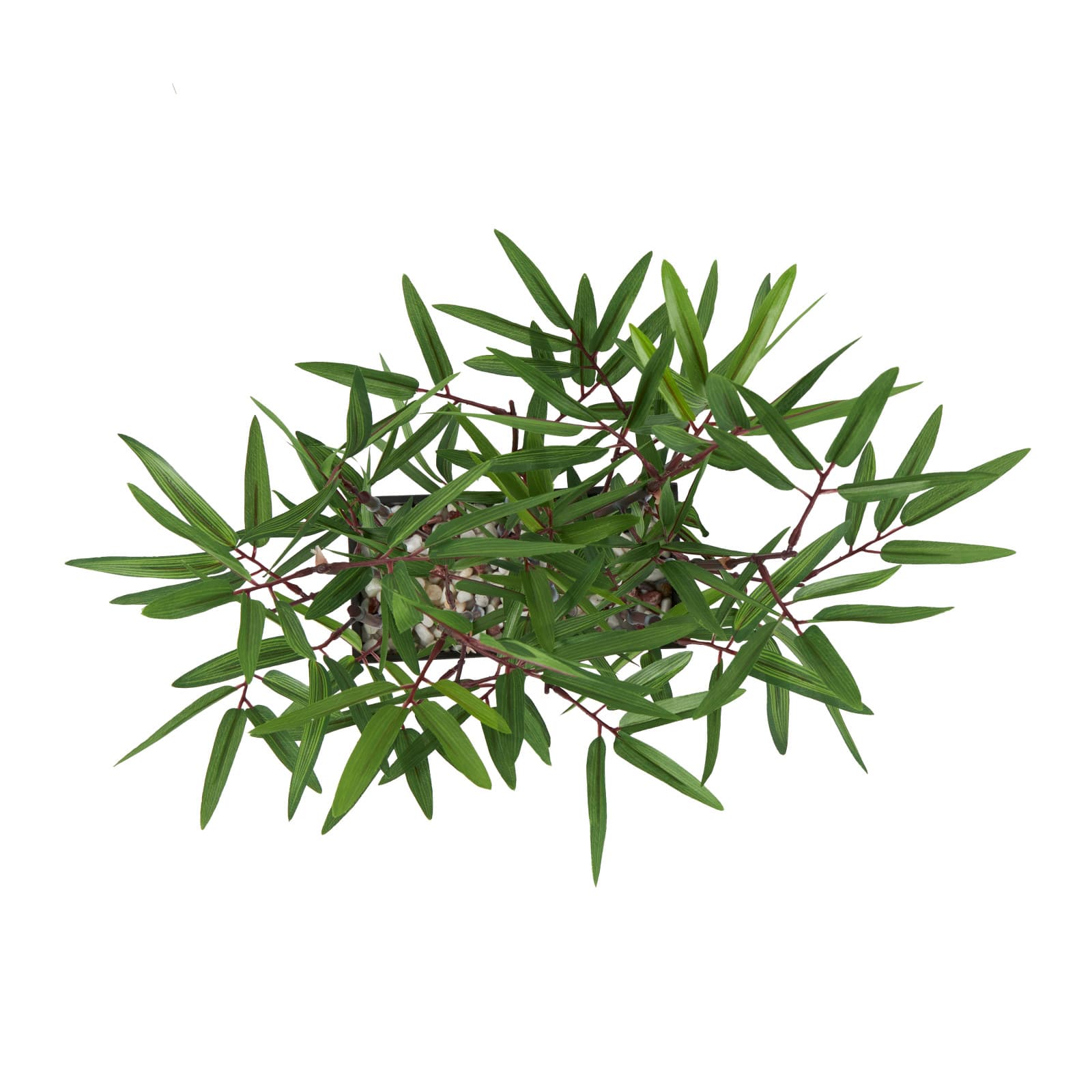 18" Green Foliage Artificial Plant with Black Pot