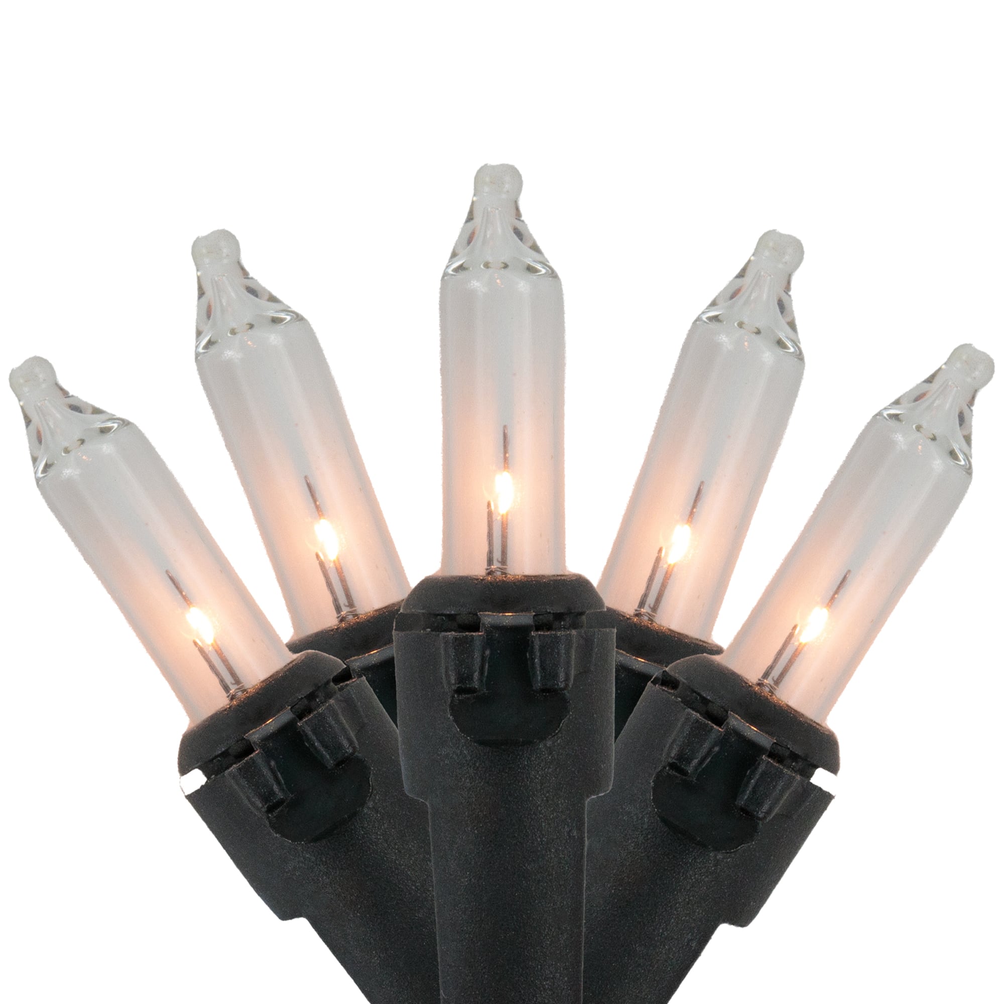 100ct. Mini Christmas String Lights with Black Wire