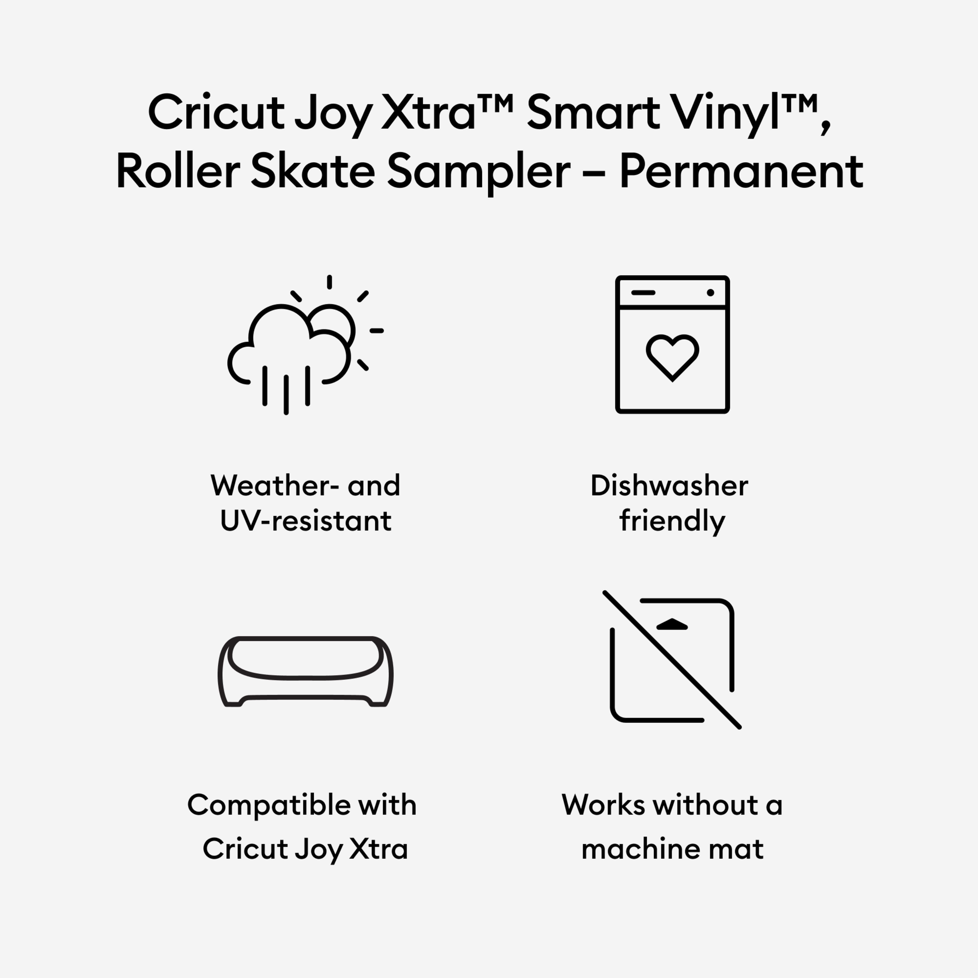 Cricut Joy Xtra&#x2122; Permanent Smart Vinyl&#x2122; Roller Skate Sampler