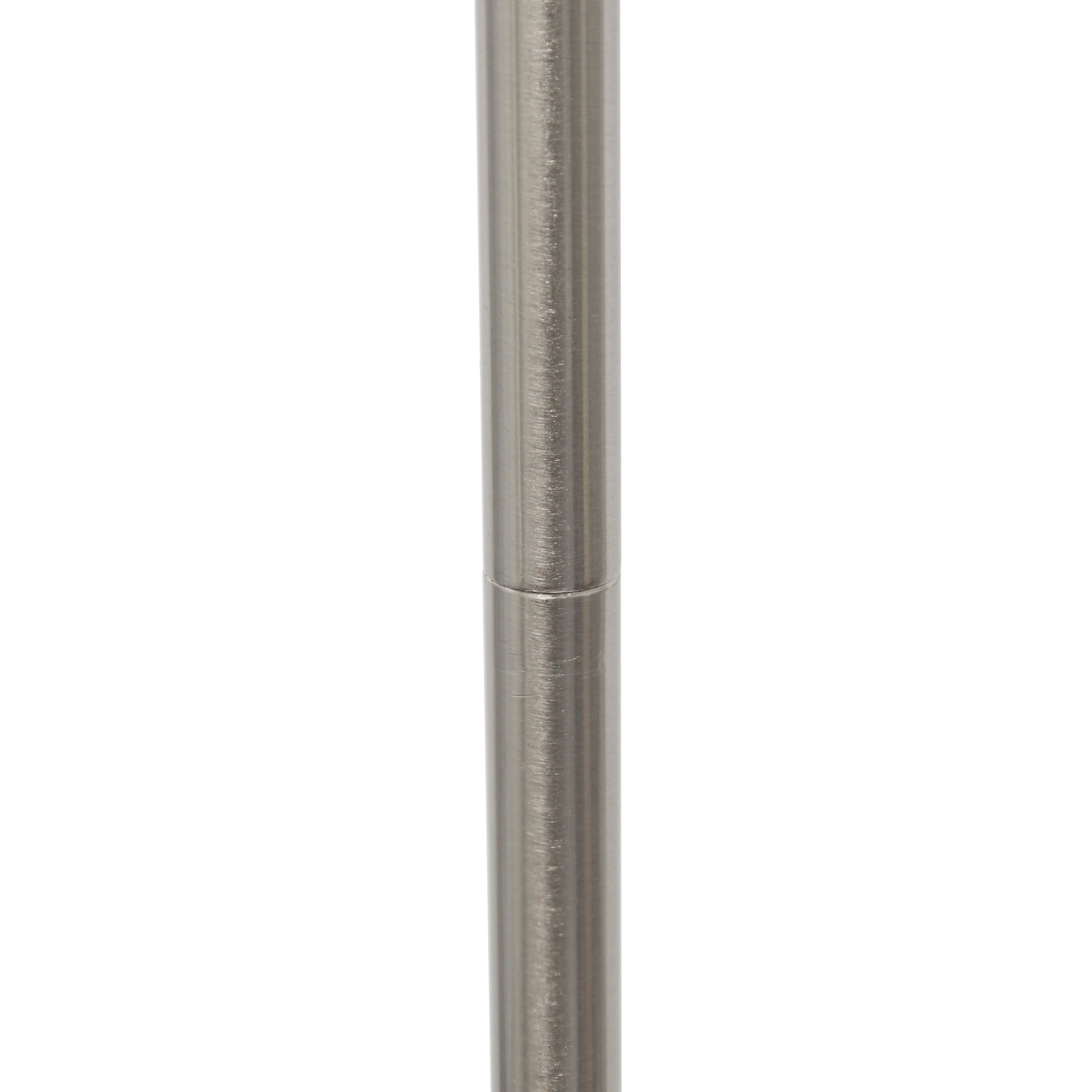 Simple Designs 57&#x22; Brushed Nickel Drum Shade Floor Lamp