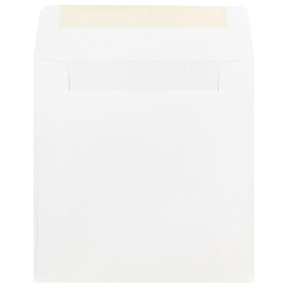JAM Paper 6" x 6" White Square Invitation Envelopes