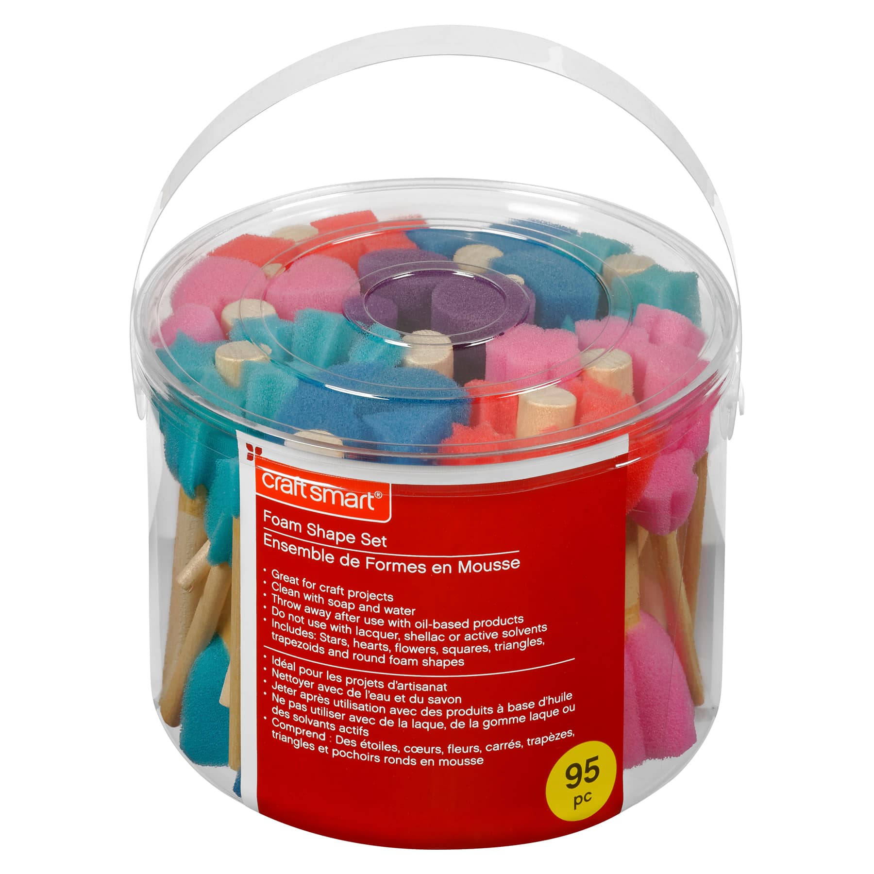 3 Packs: 95 ct. (285 total) Foam Shapes Brush Set by Craft Smart®