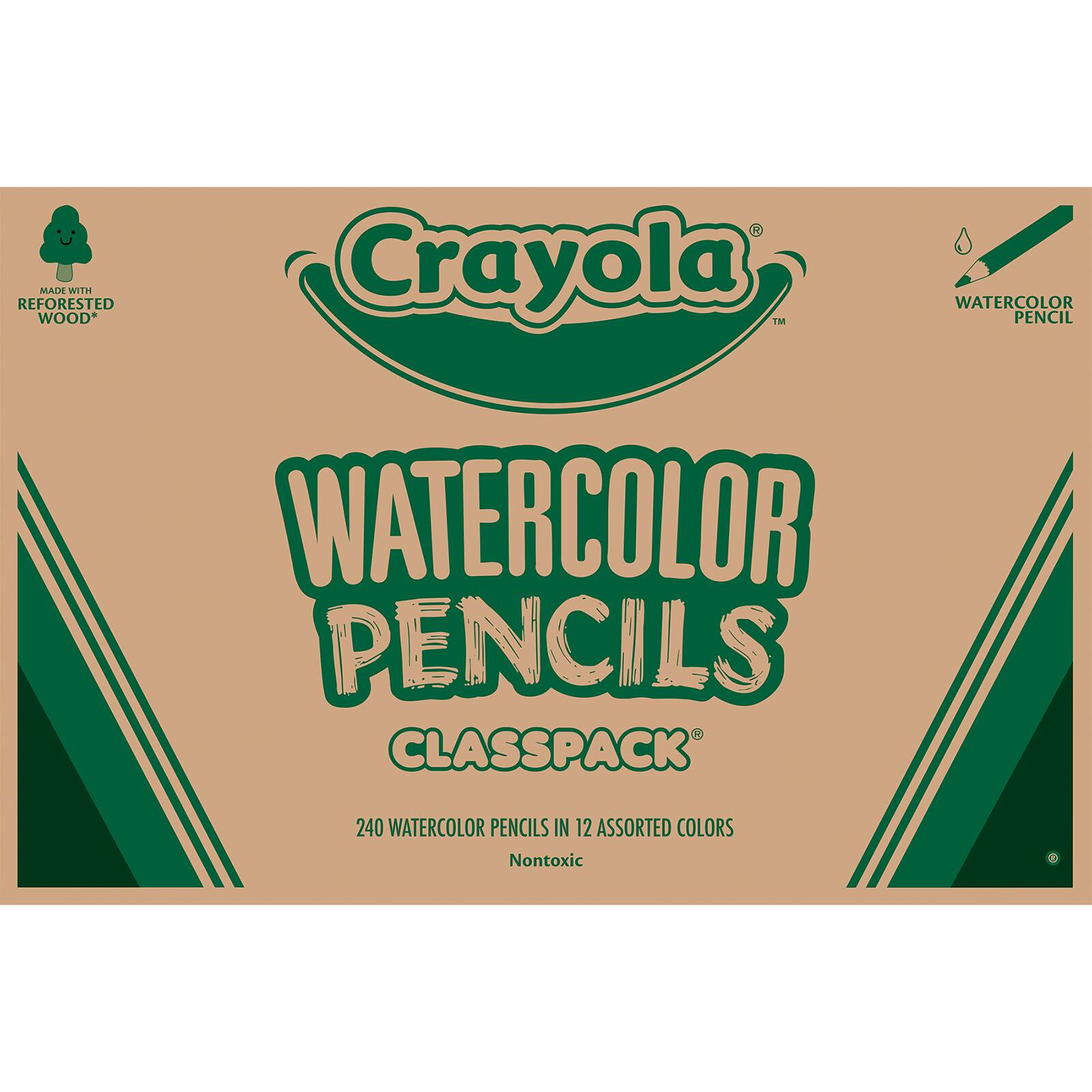 Crayola&#xAE; 240 Piece Watercolor Colored Pencils Classpack