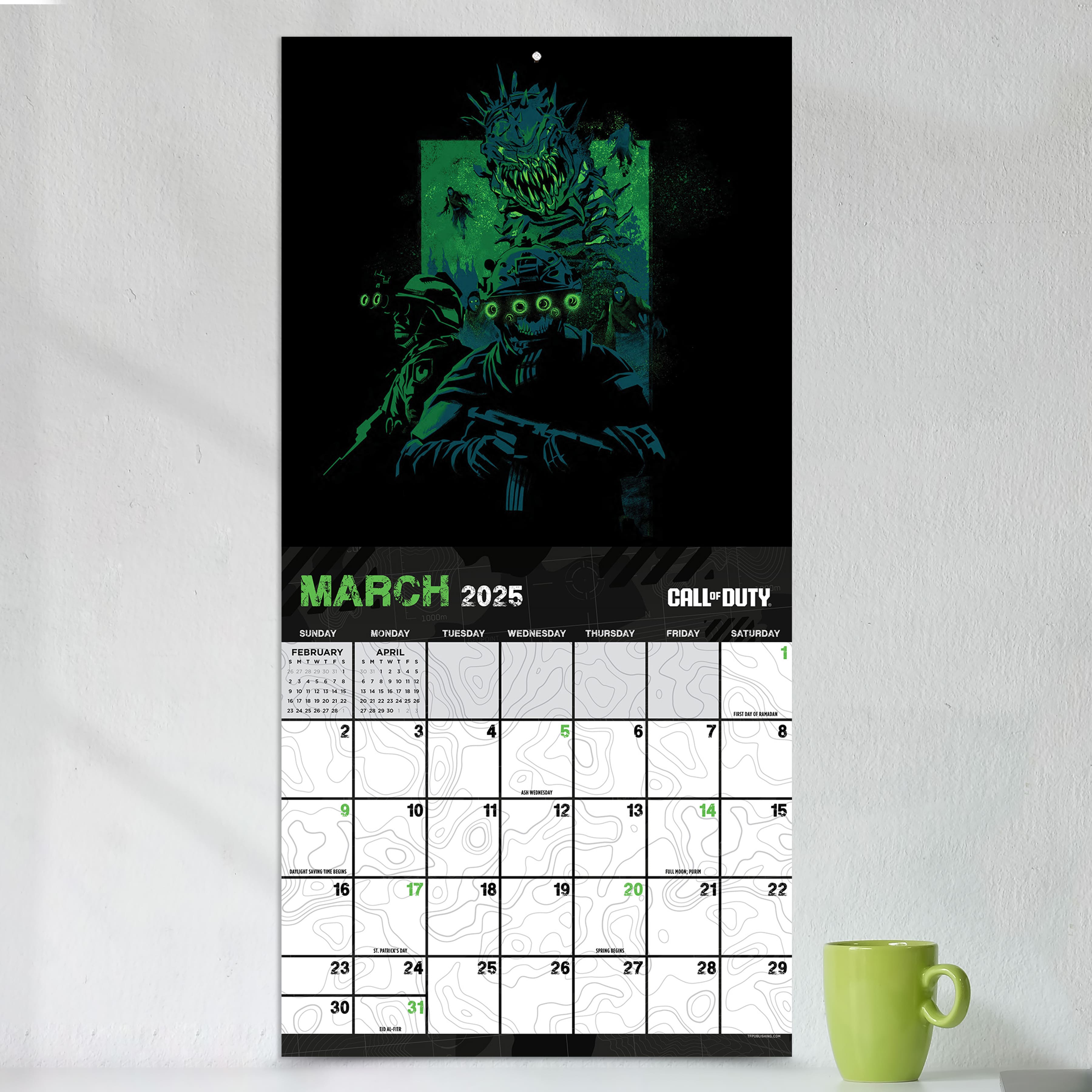 TF Publishing 2025 Call of Duty Wall Calendar