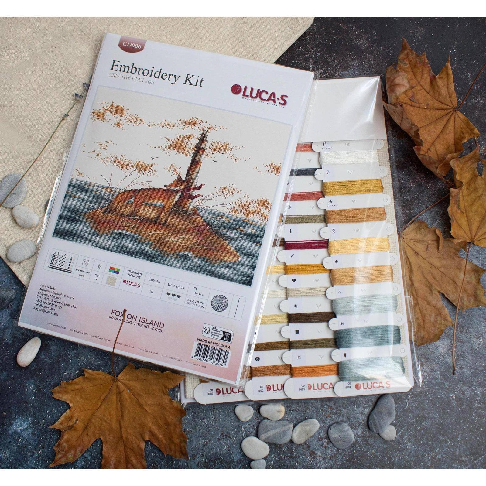 Luca-S Fox on Island Counted Cross Stitch Kit