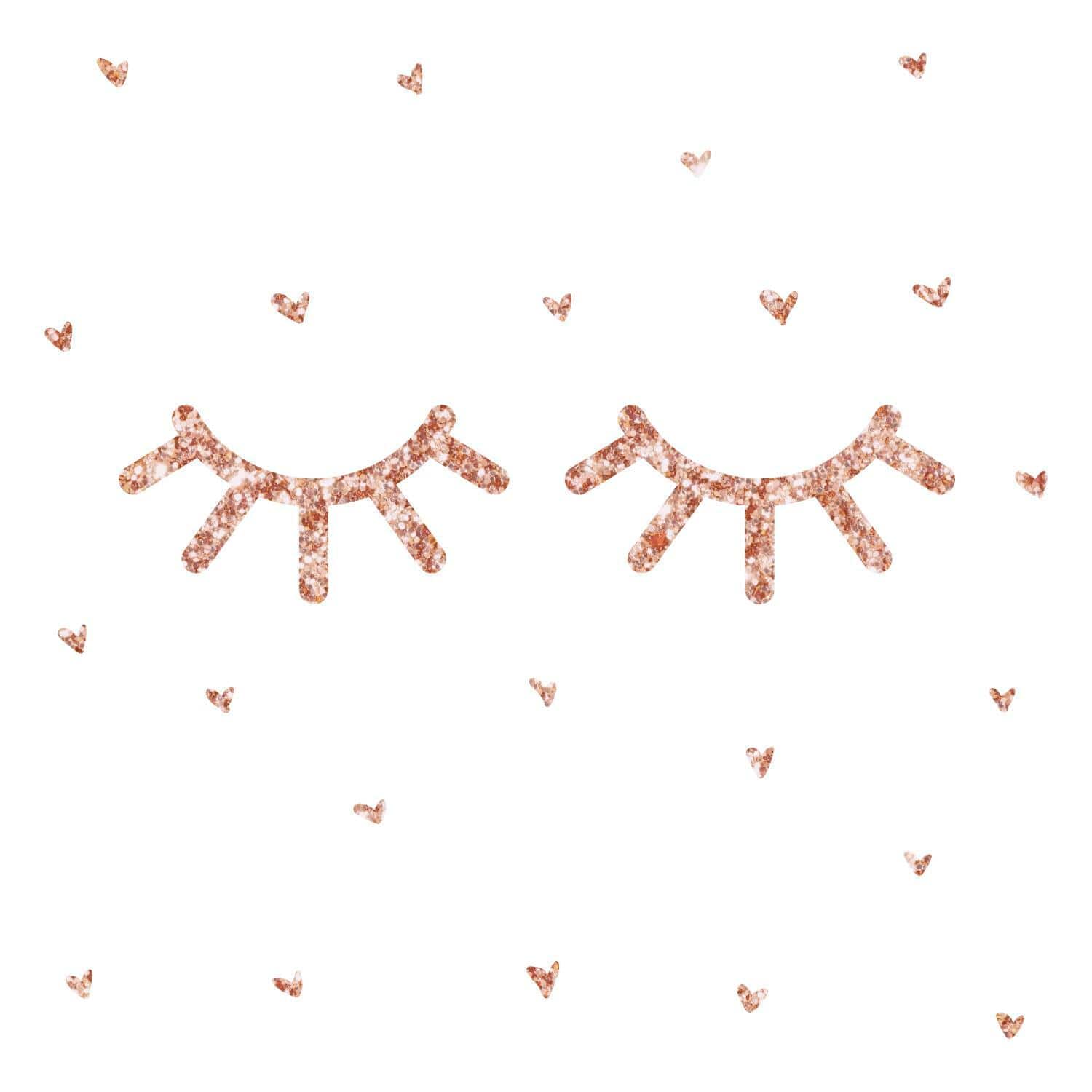 RoomMates Eyelash Peel & Stick Glitter Wall Decals