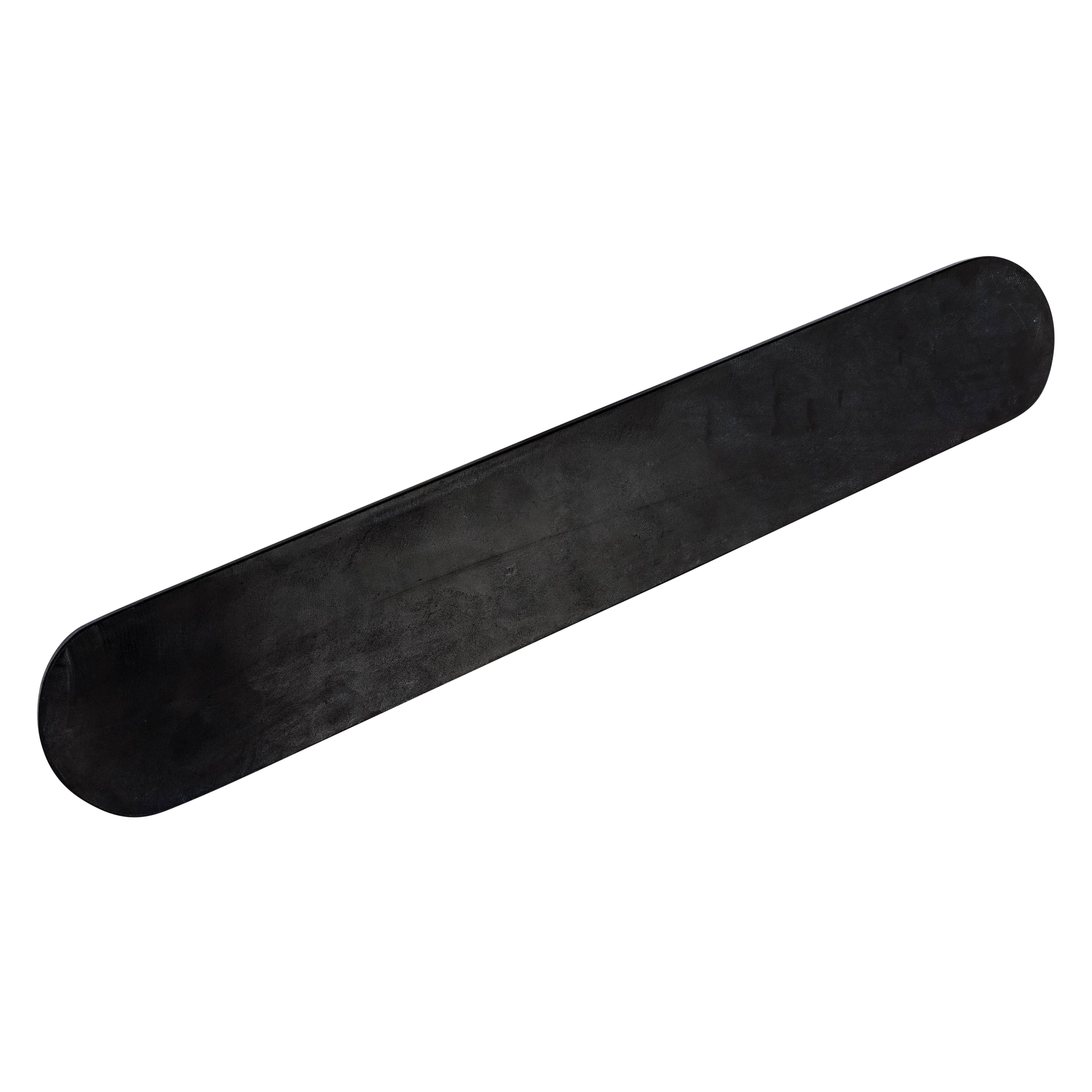 24&#x22; Black Oval Marble Serving Board