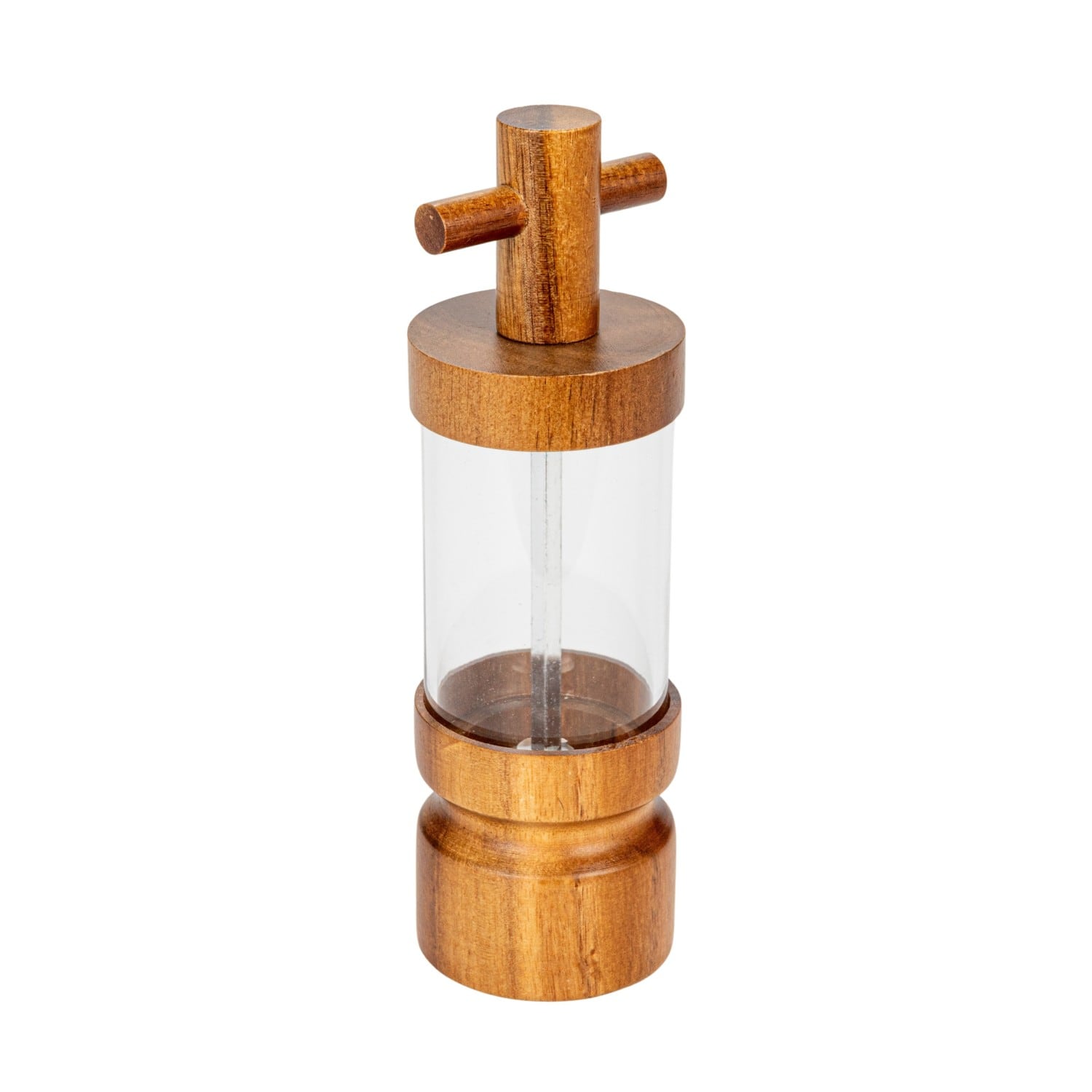 Hello Honey® 7" Natural Acacia Wood & Acrylic Salt & Pepper Mill