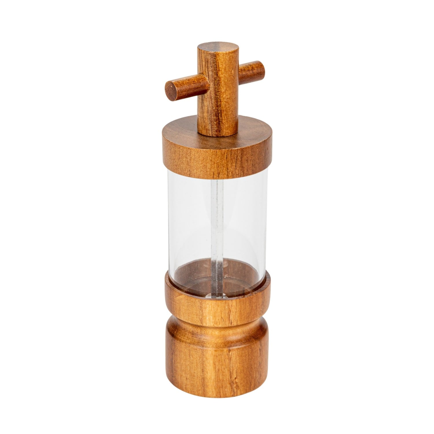 7&#x22; Natural Acacia Wood &#x26; Acrylic Salt &#x26; Pepper Mill