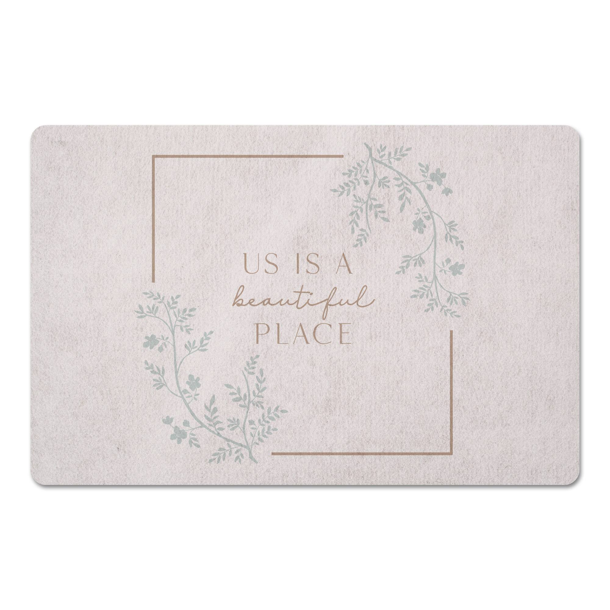 18" x 27" Us is A Beautiful Place Floor Mat