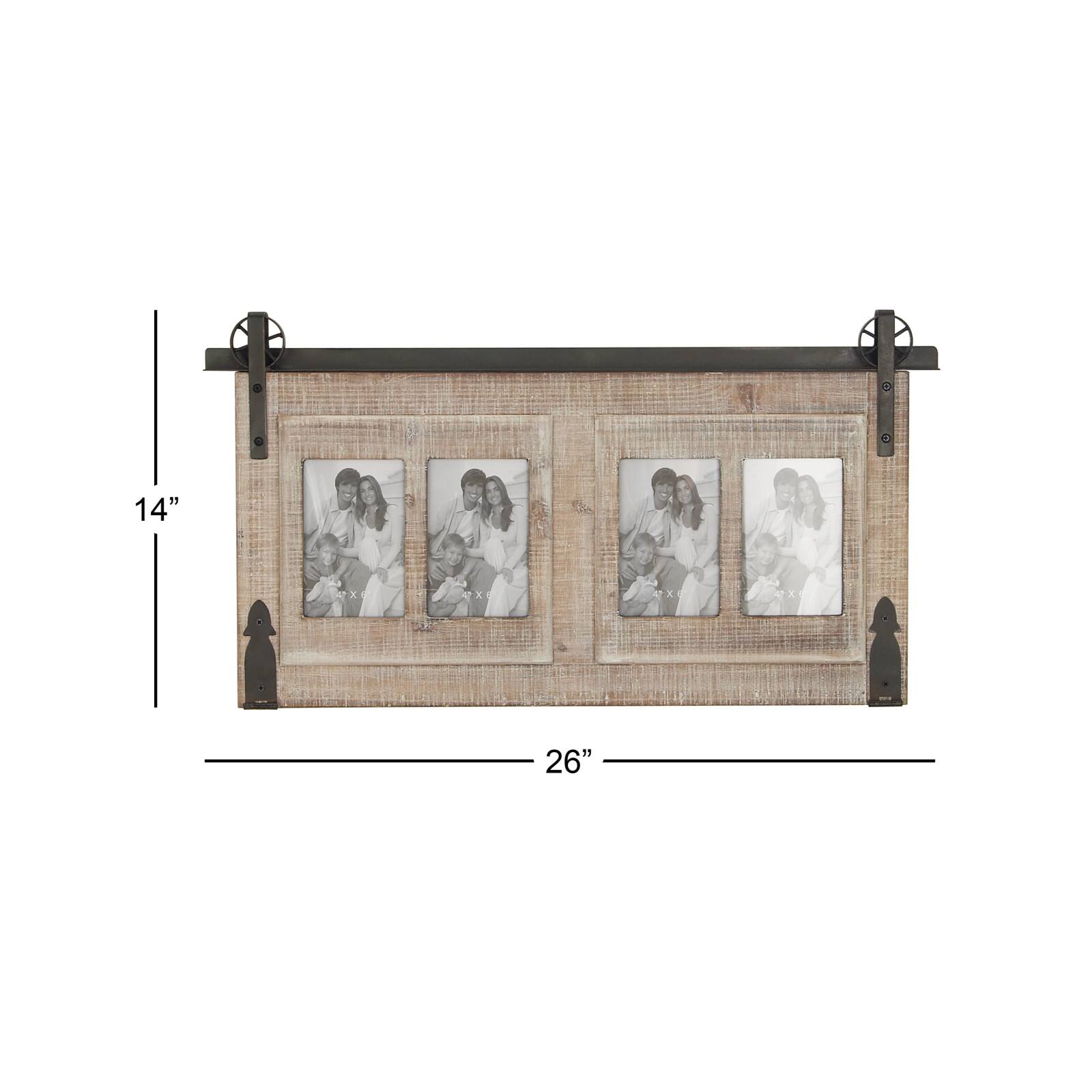 4 Opening Natural 4&#x22; x 6&#x22; Wood Farmhouse Frame