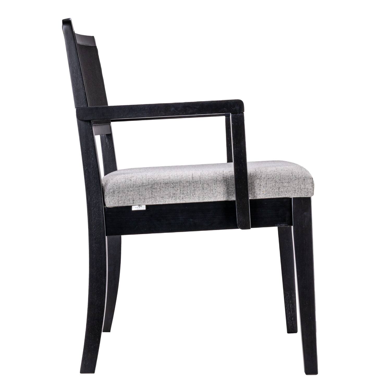 Hello Honey® 2.5ft. Crawford Mid-Century Modern Solid Wood Black Arm Chair