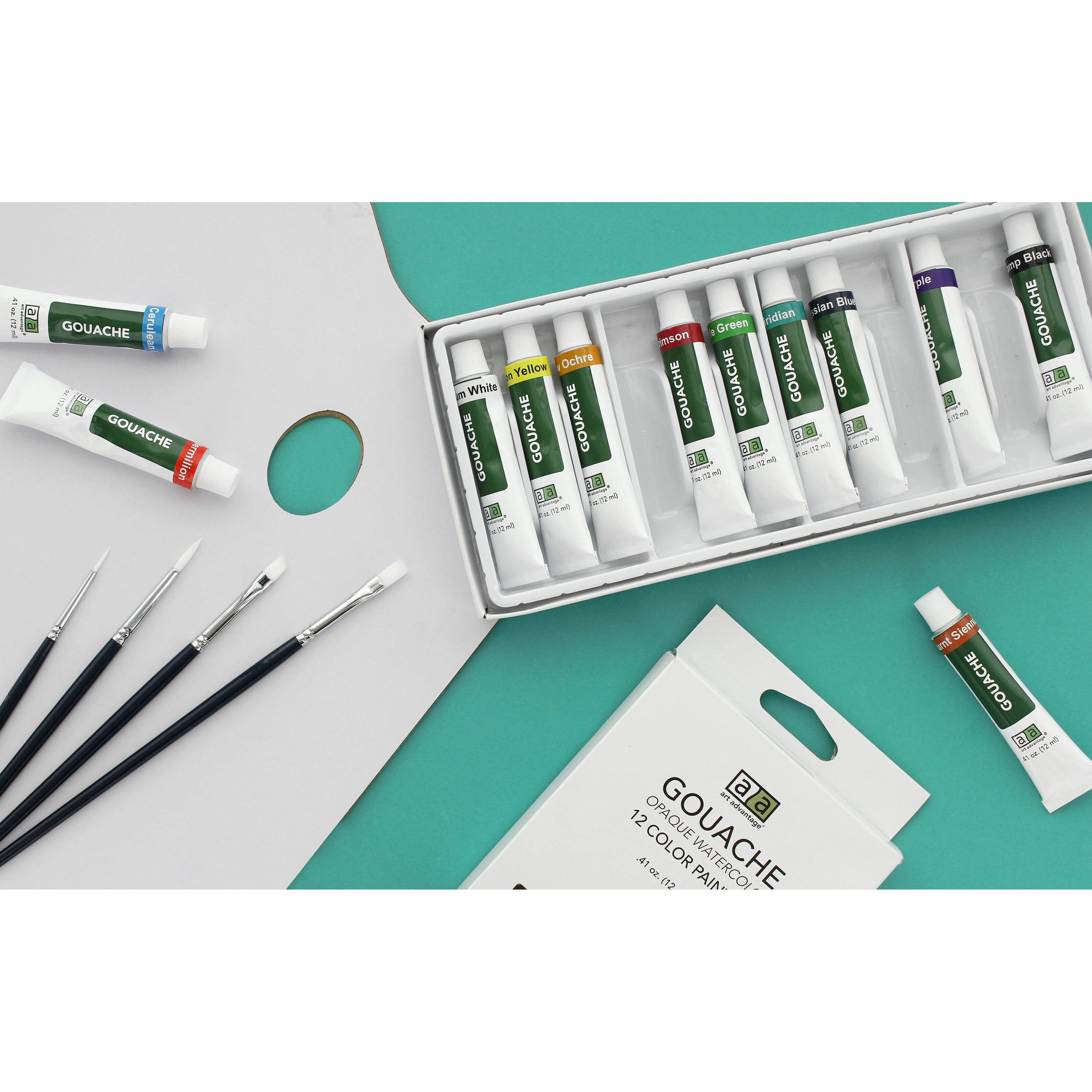 Art Advantage&#xAE; 12 Color Gouache Opaque Watercolor Paint Set