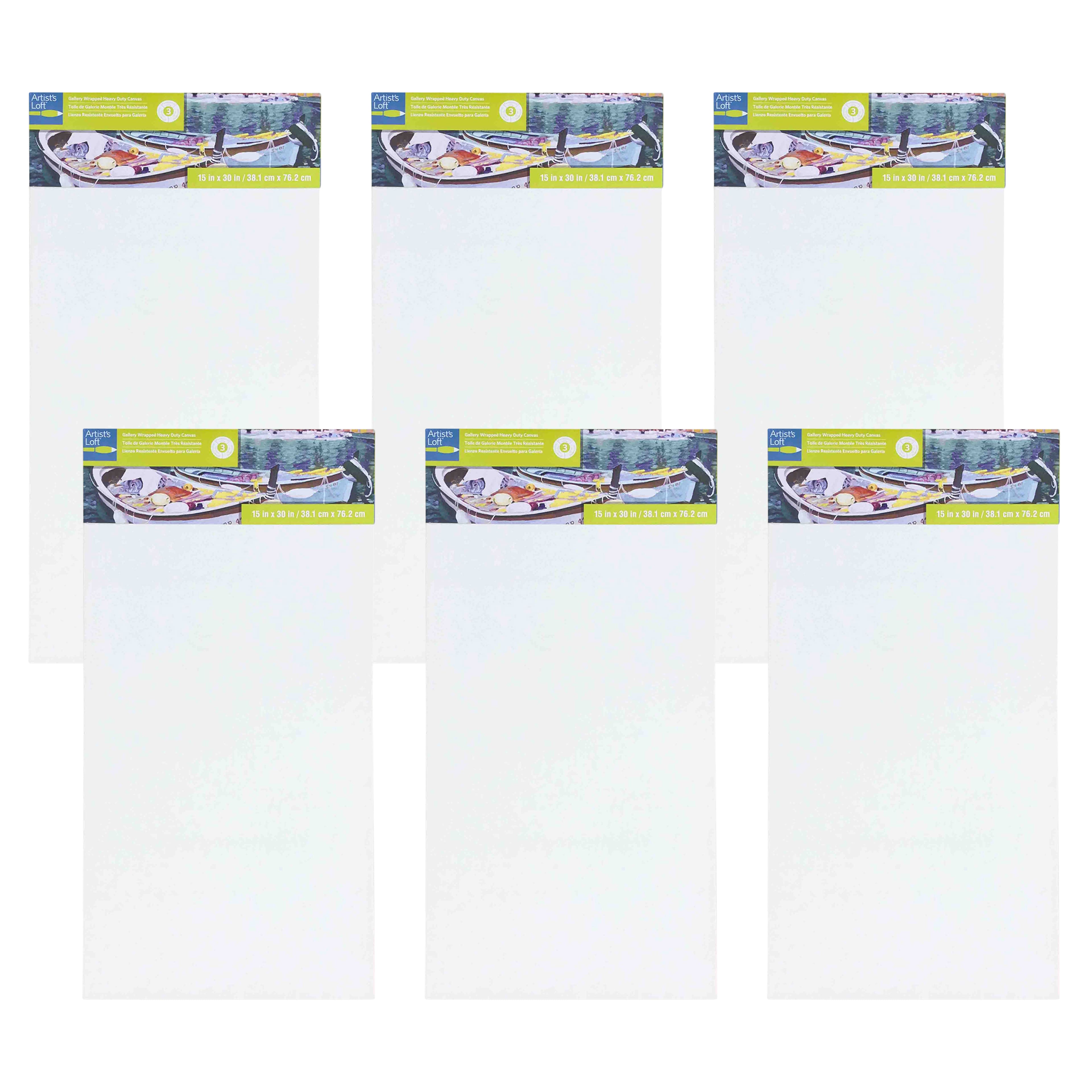 6 Pack: Level 3 Gallery Wrapped Heavy Duty Canvas by Artist's Loft®