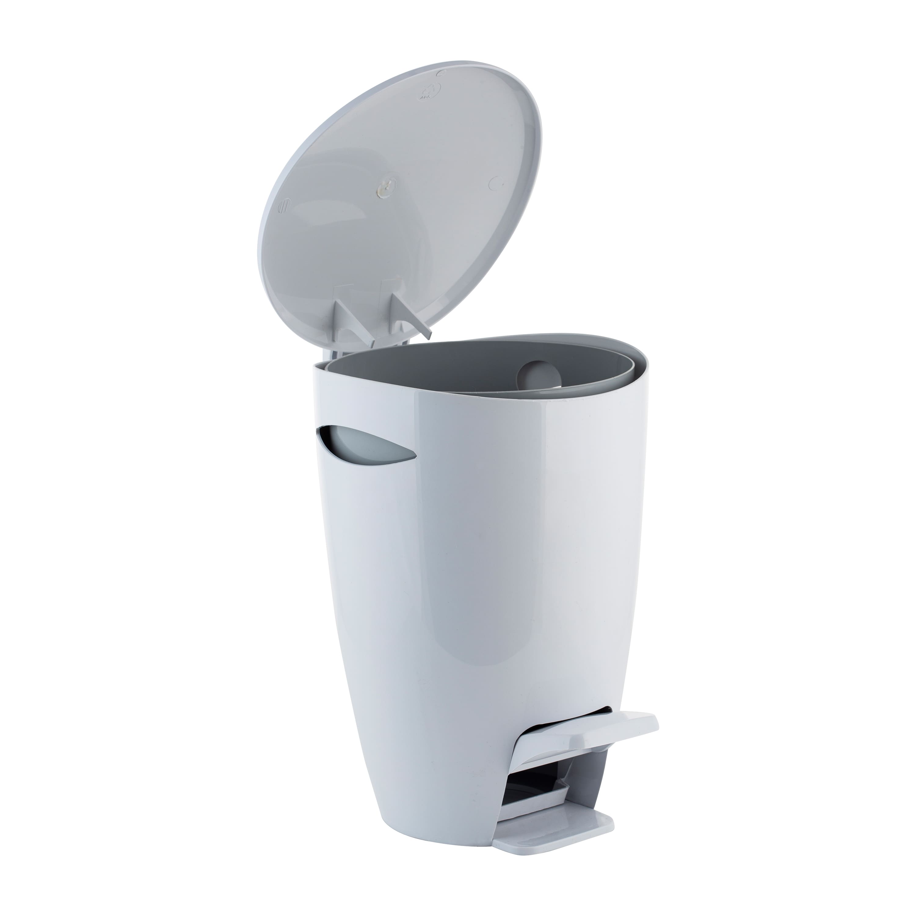 Bath Bliss White 5L Contour Step Pedal Waste Bin