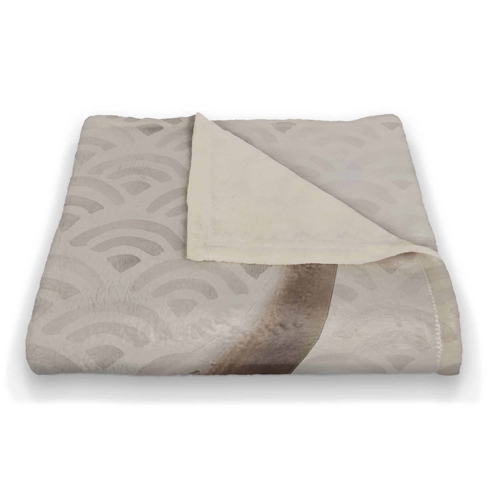 50" x 60" Cow at Desk Laptop Coral Fleece Blanket
