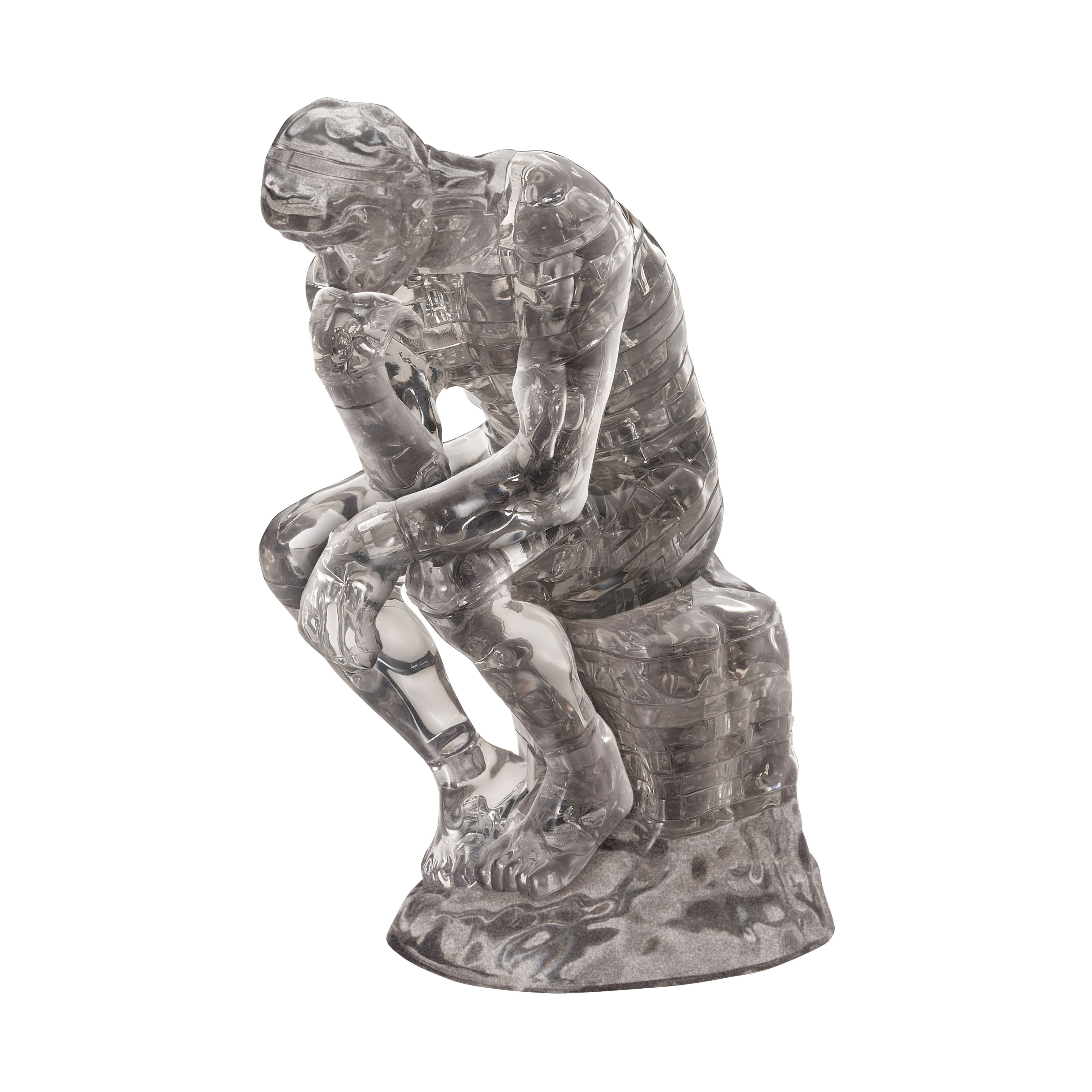 3D Crystal Puzzle - The Thinker (Clear): 43 Pcs