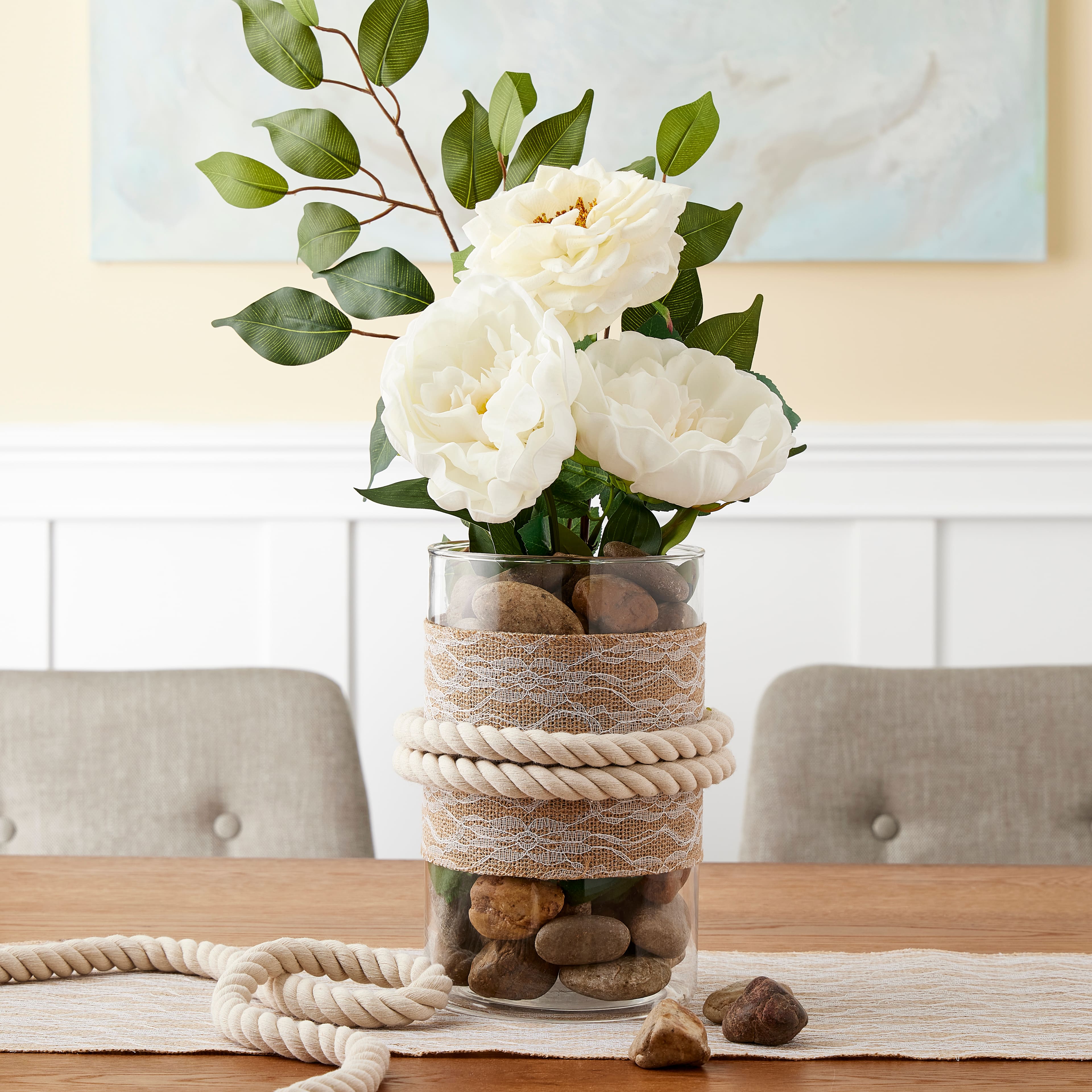 5" x 15ft. Burlap With Lace Overlay by Ashland™