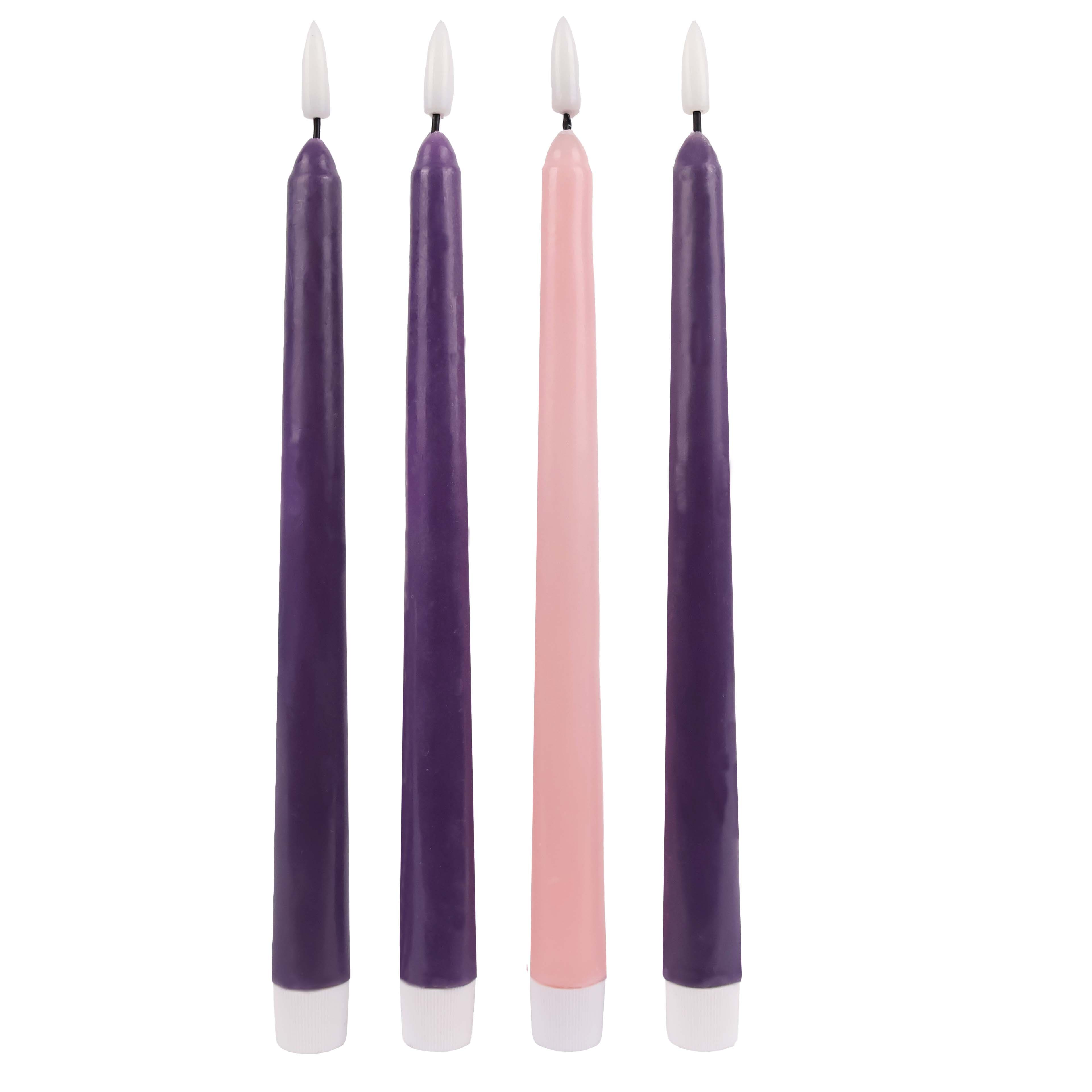 10.5&#x22; LED Wax Advent Taper Candles, 4ct. by Ashland&#xAE;