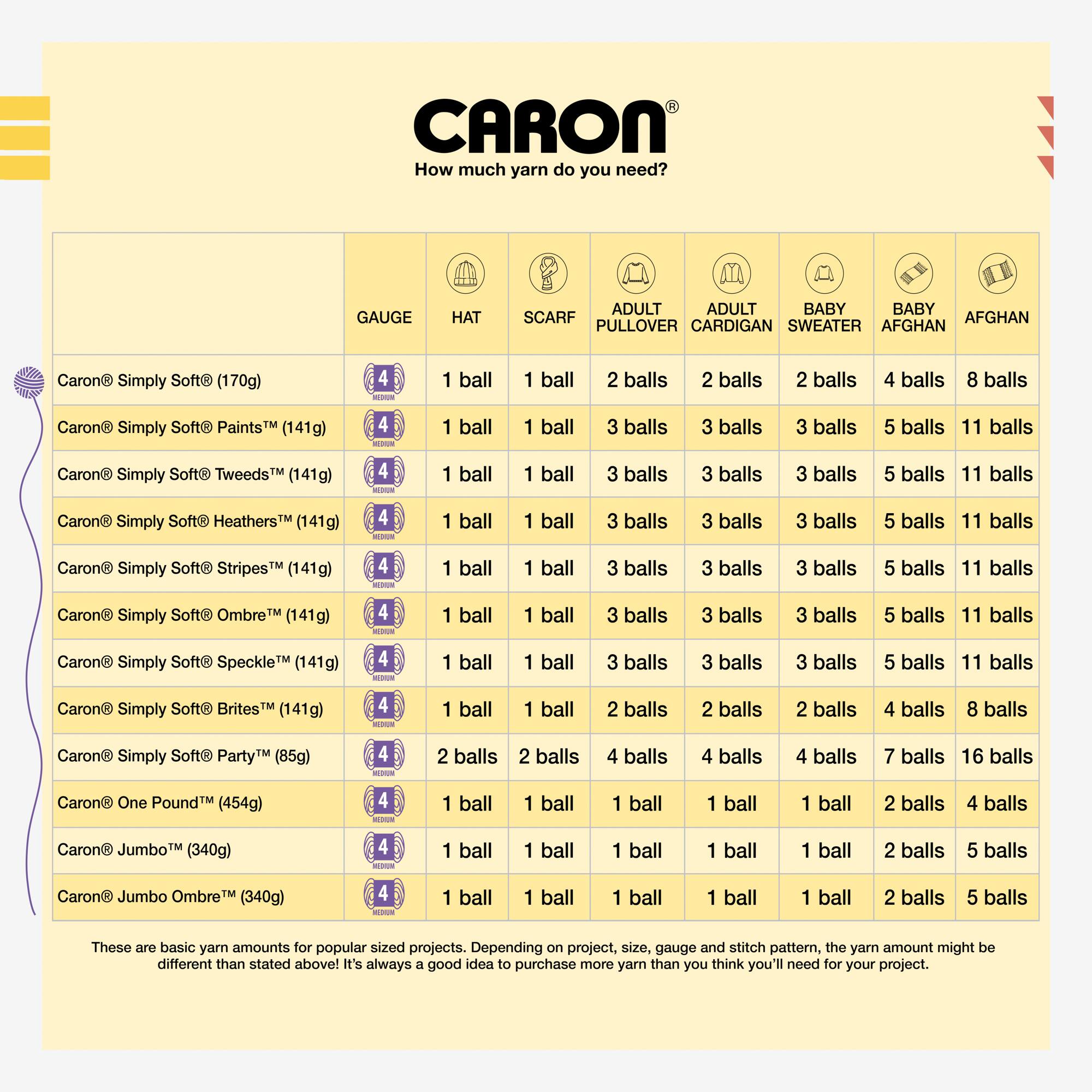 Multipack Caron® Simply Soft® Solid Yarn