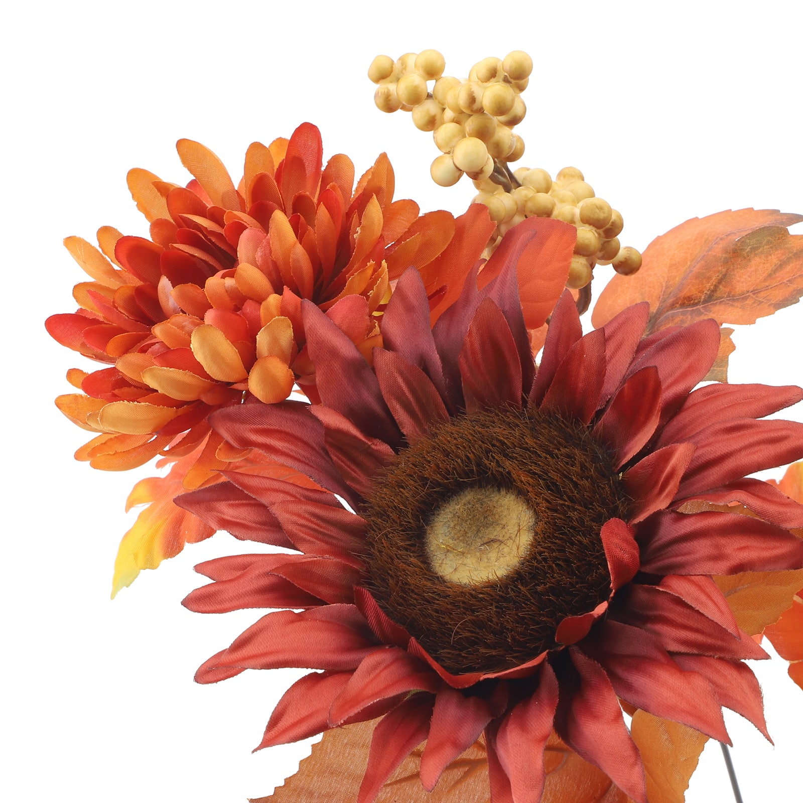 19&#x22; Red &#x26; Orange Mixed Sunflower &#x26; Berry Bush by Ashland&#xAE;