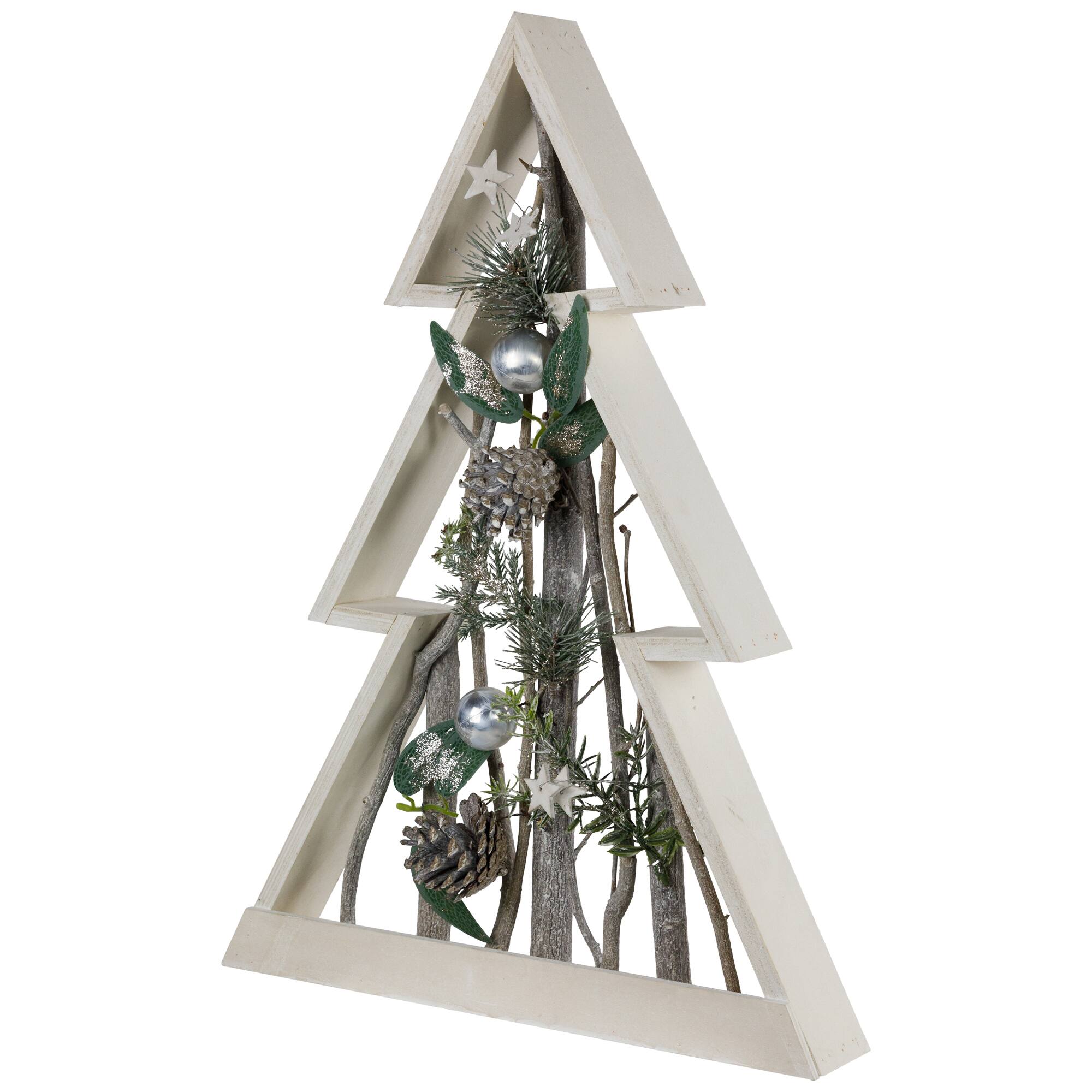 17.5&#x22; Stars &#x26; Pinecones Christmas Tree Tabletop D&#xE9;cor