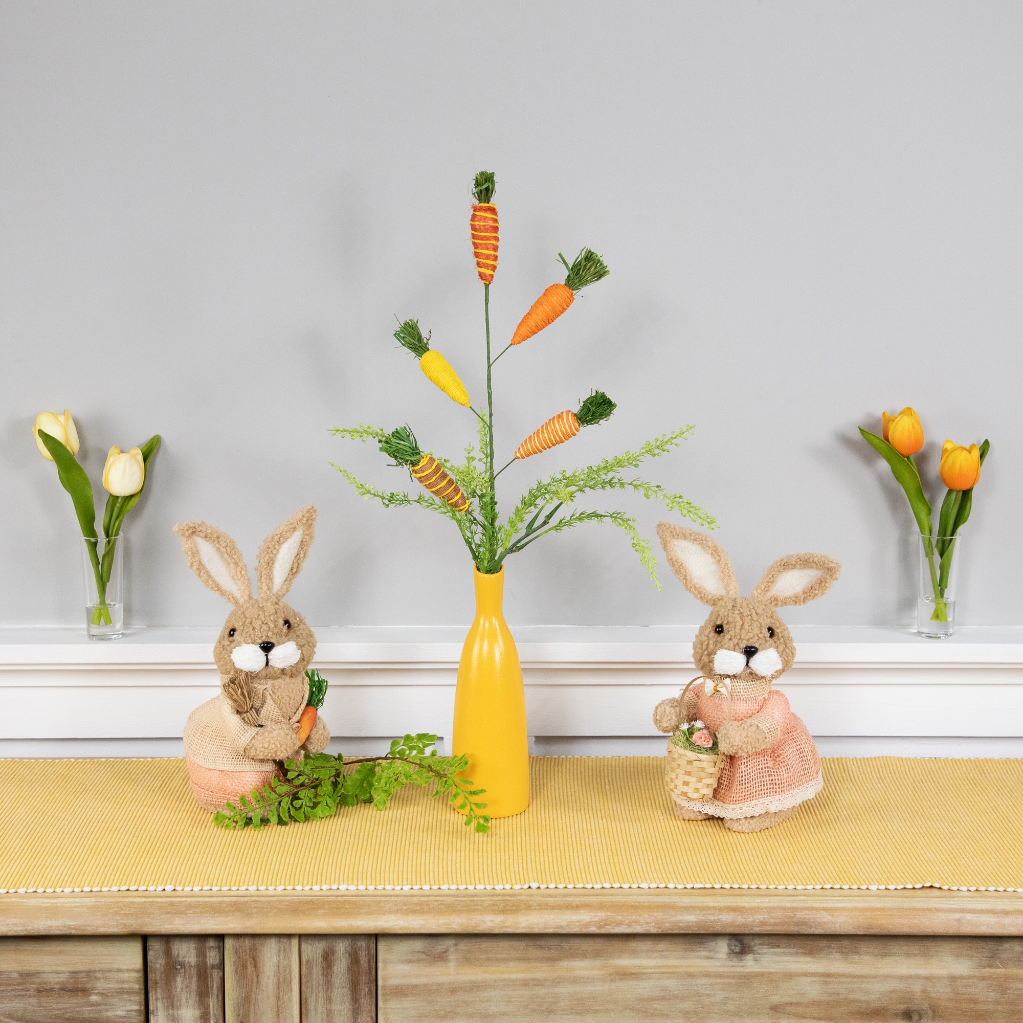 23.75" Striped Carrots Artificial Easter Spray