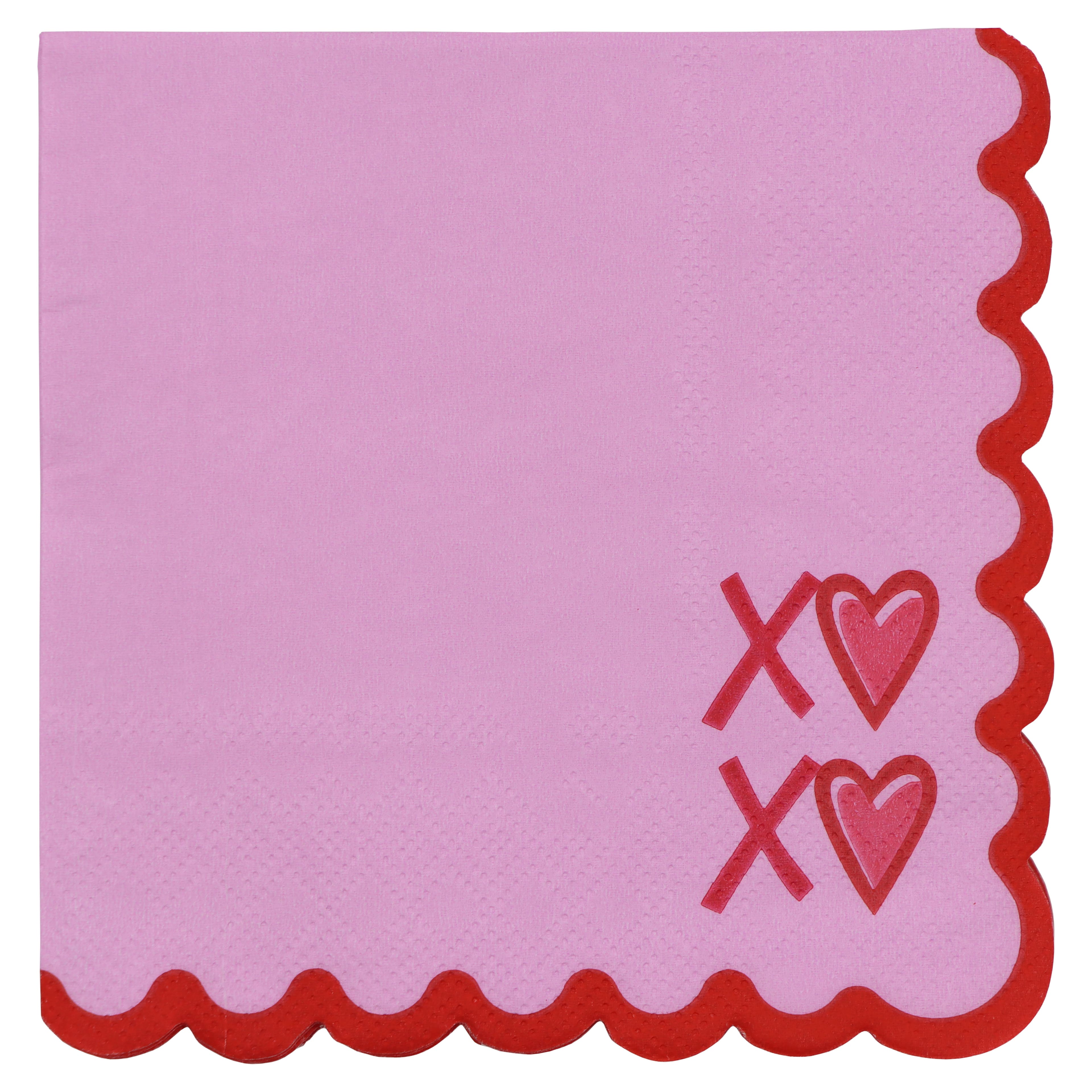 Pink & Red XOXO Beverage Napkins, 20ct. by Celebrate It™