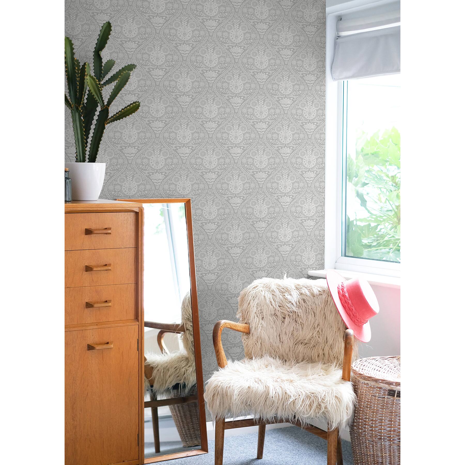 RoomMates Disney Mickey Mouse Block Print Peel & Stick Wallpaper