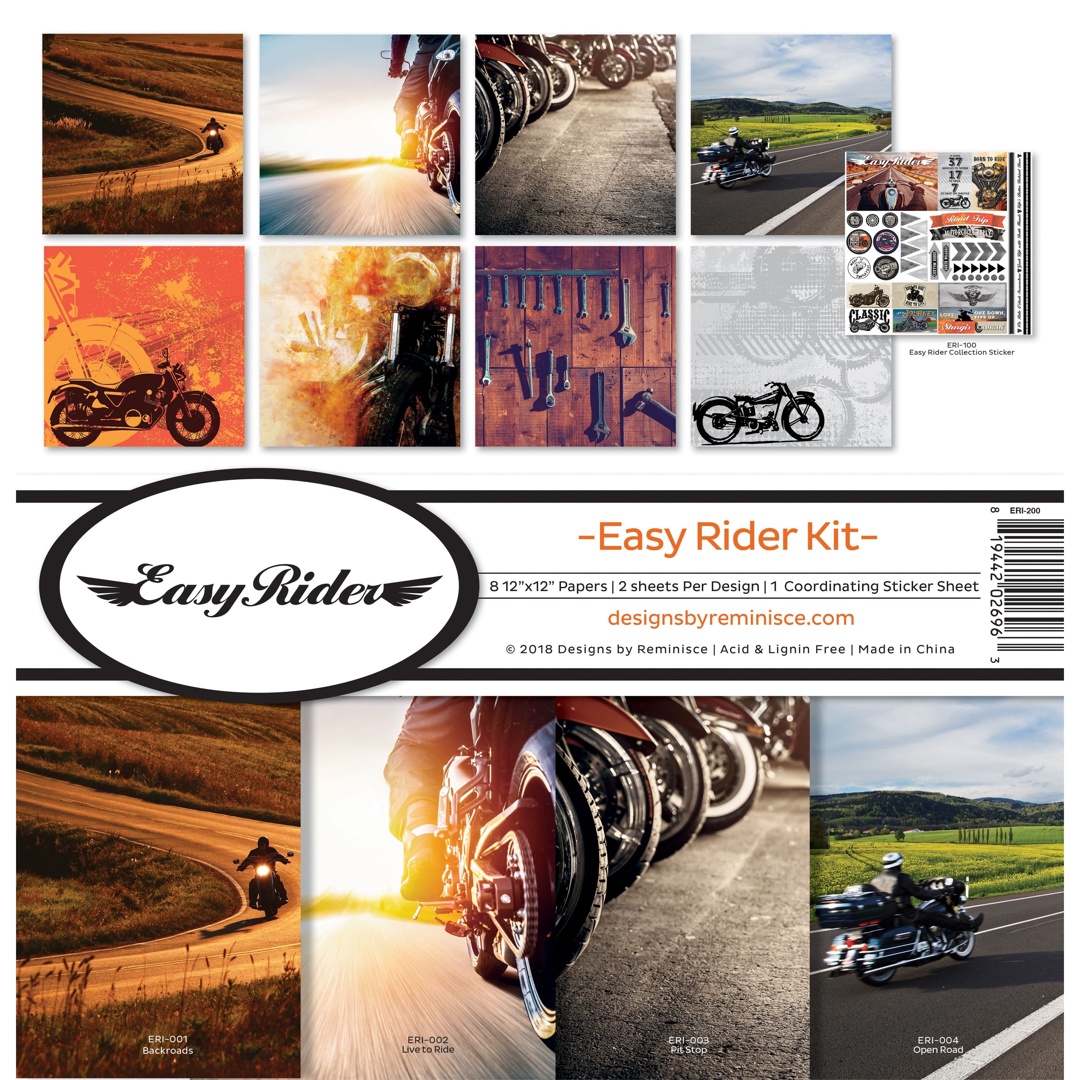 Reminisce Collection Kit 12&#x22;X12&#x22;-Easy Rider