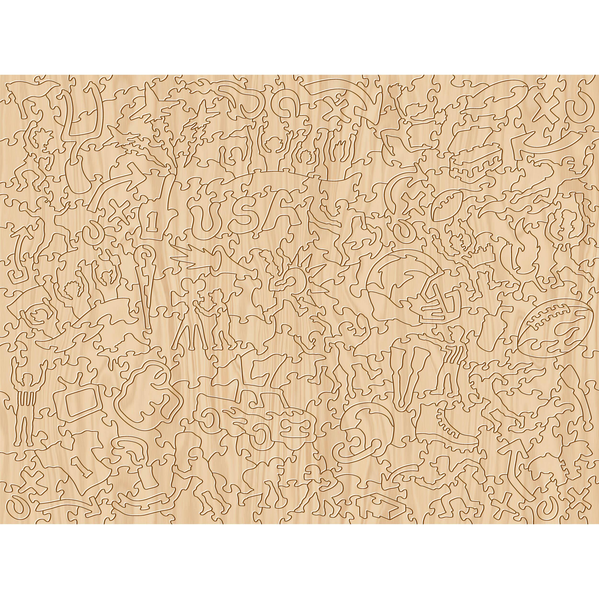 Joe Journeyman NFL Wooden Puzzle