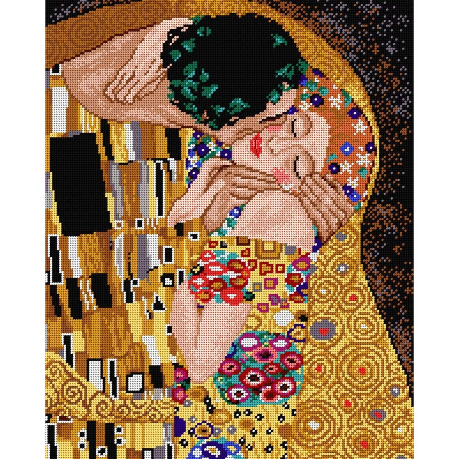 Orchidea Gobelin Canvas For Halfstitch Without Yarn After Gustav Klimt - The Kiss