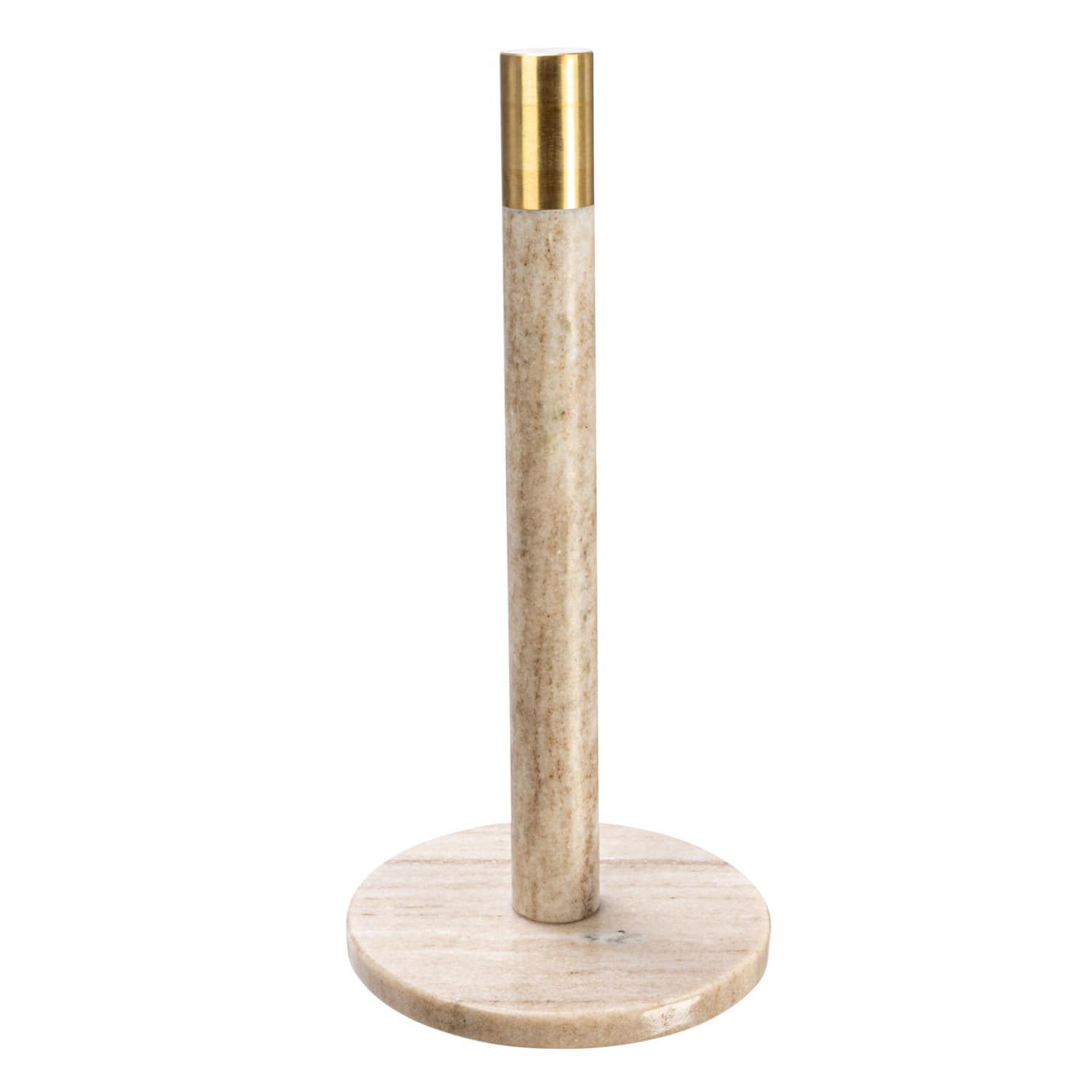 Hello Honey® 12" Modern Marble with Brass Detail Paper Towel Holder