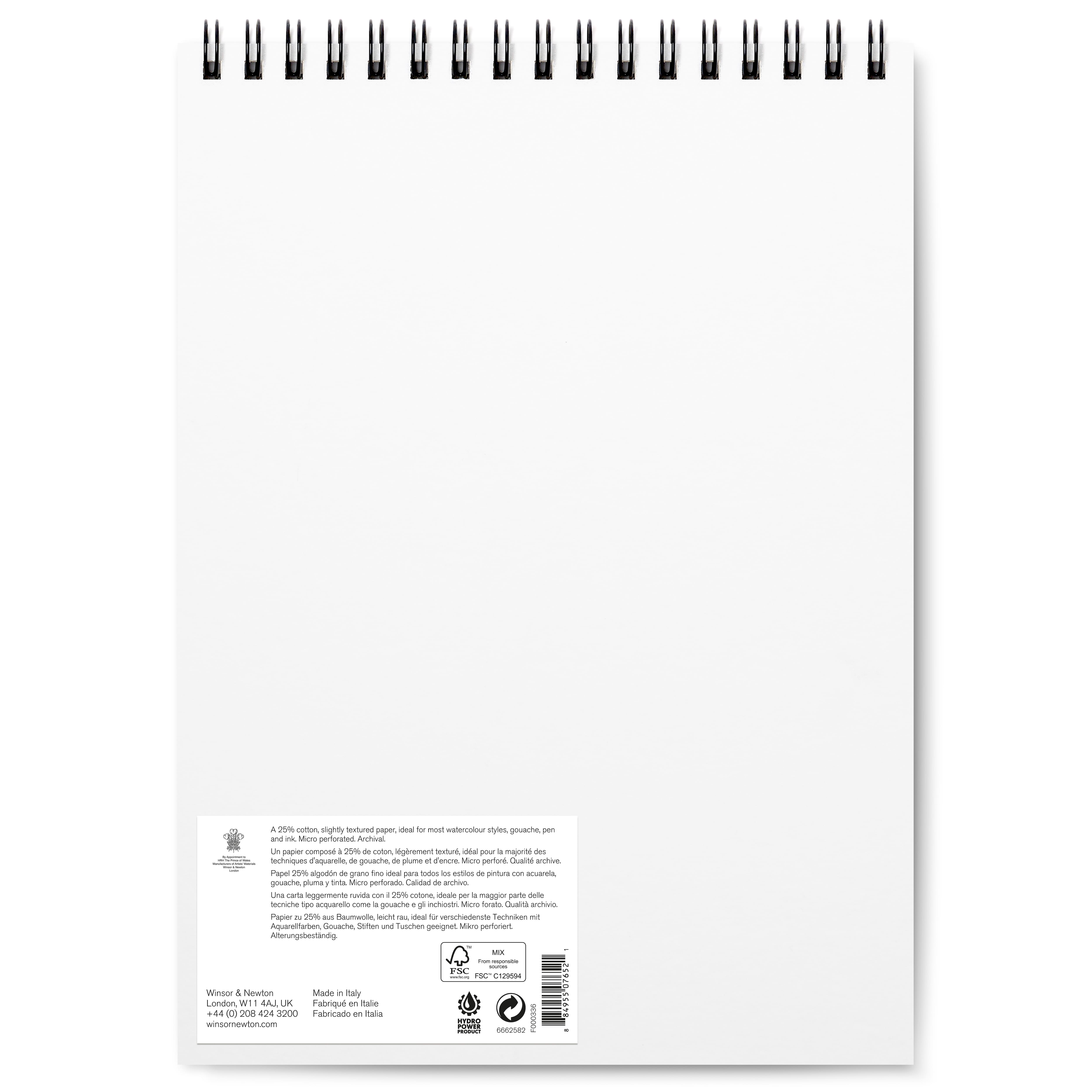 Winsor &#x26; Newton&#x2122; White Watercolour 140lb. Wire-Bound Paper Pad