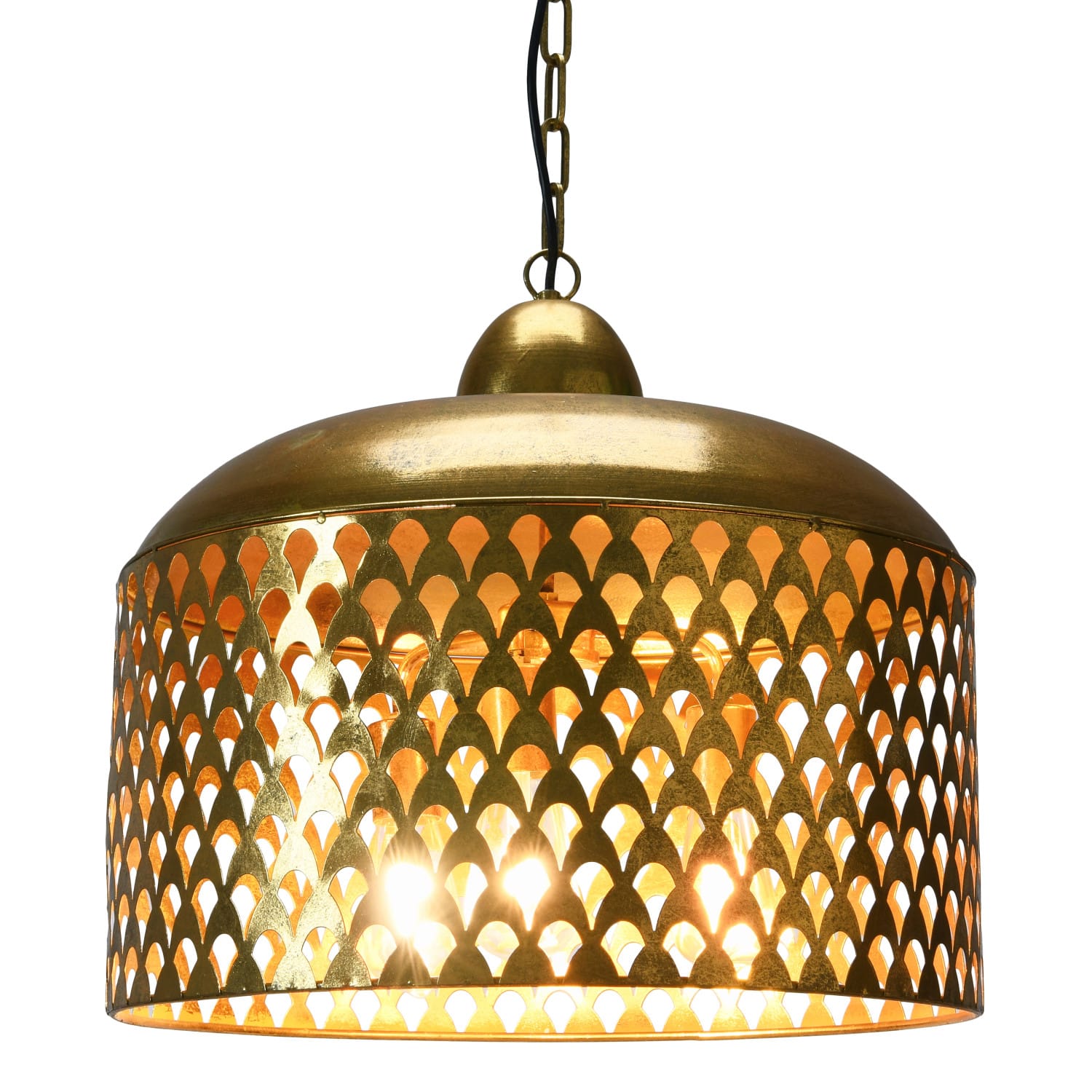 Hello Honey&#xAE; 20&#x22; Vintage Brushed Gold Metal Ceiling Light