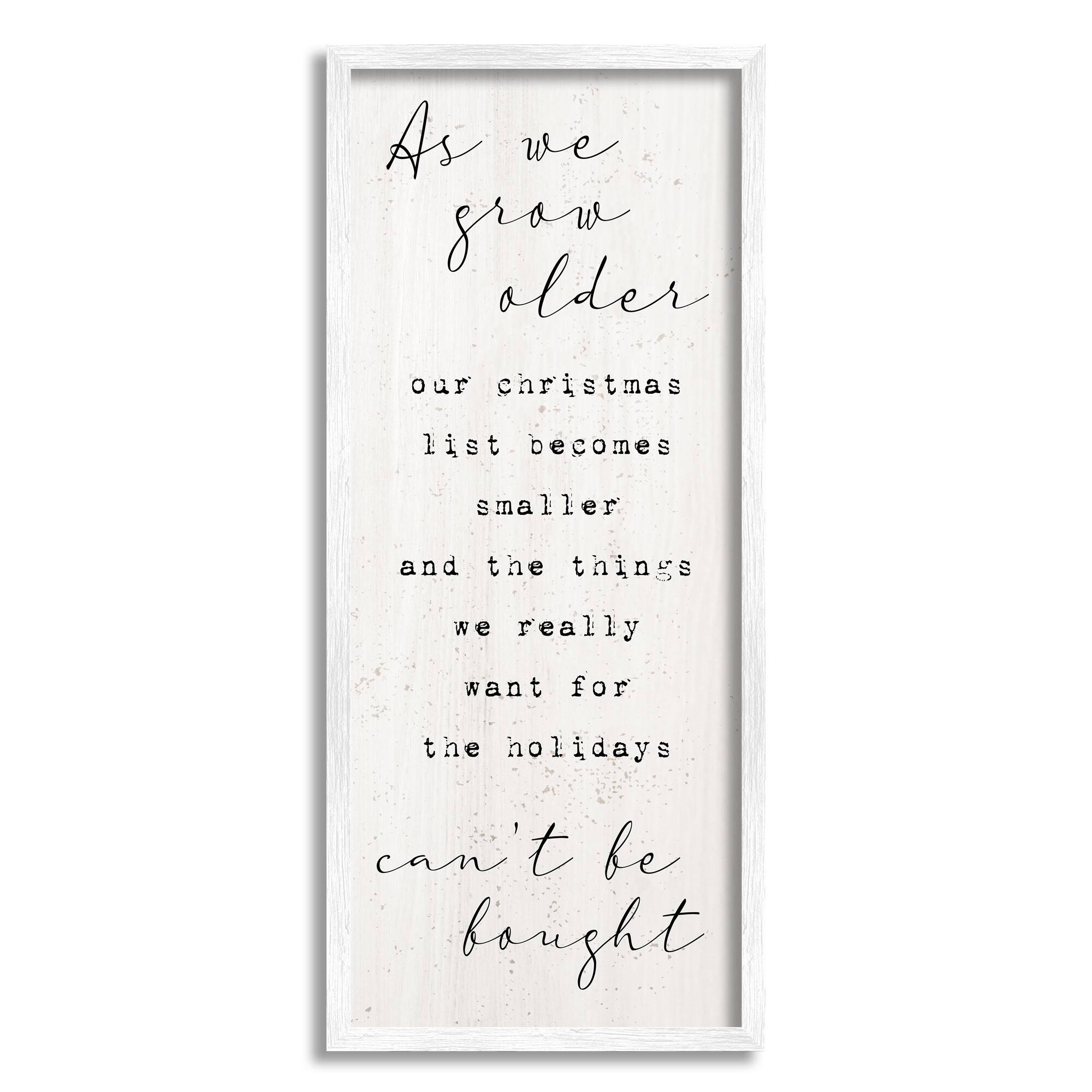 Stupell Industries Gifts That Can't Be Bought Holiday Framed Giclee Art