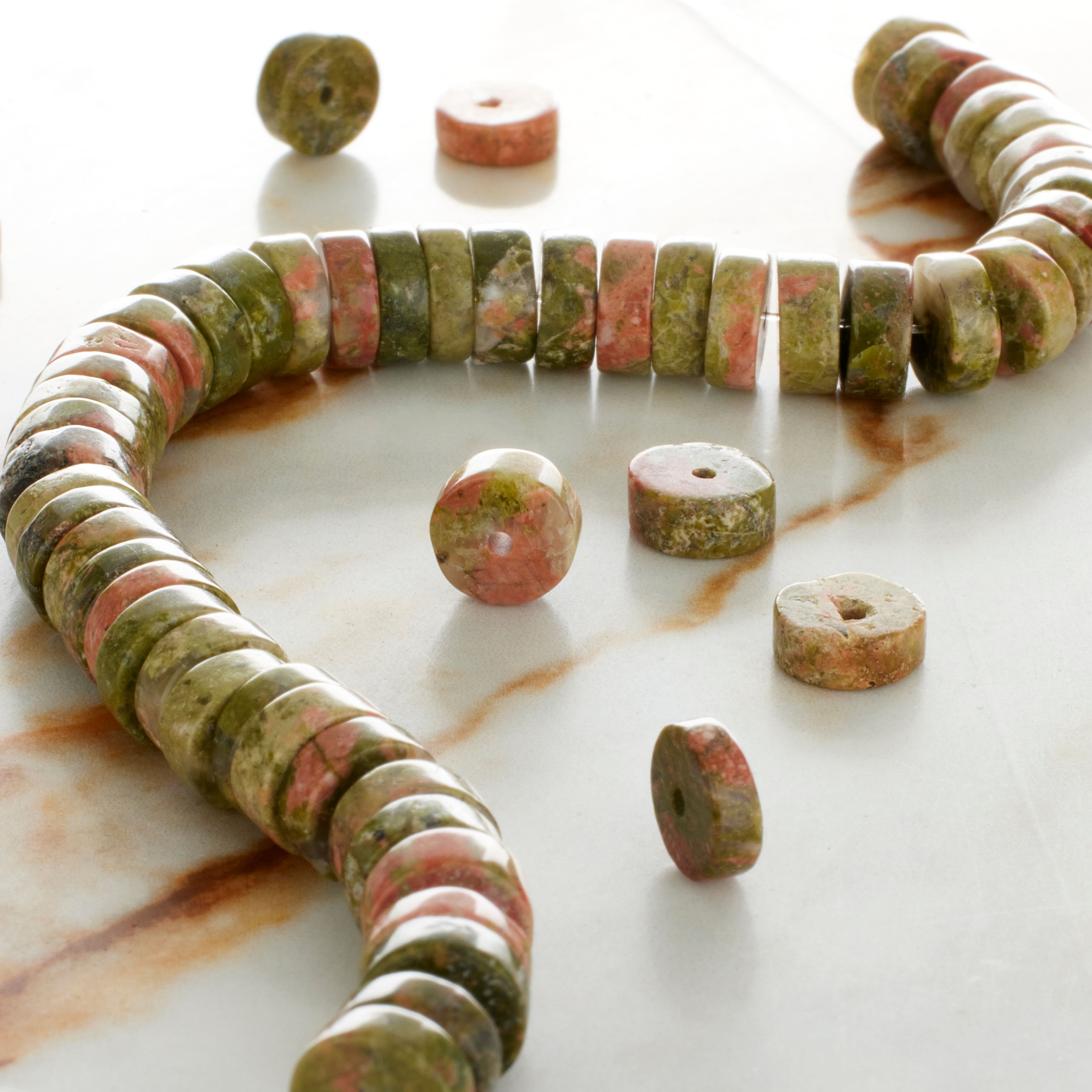Unakite Heishi Beads by Bead Landing&#x2122;