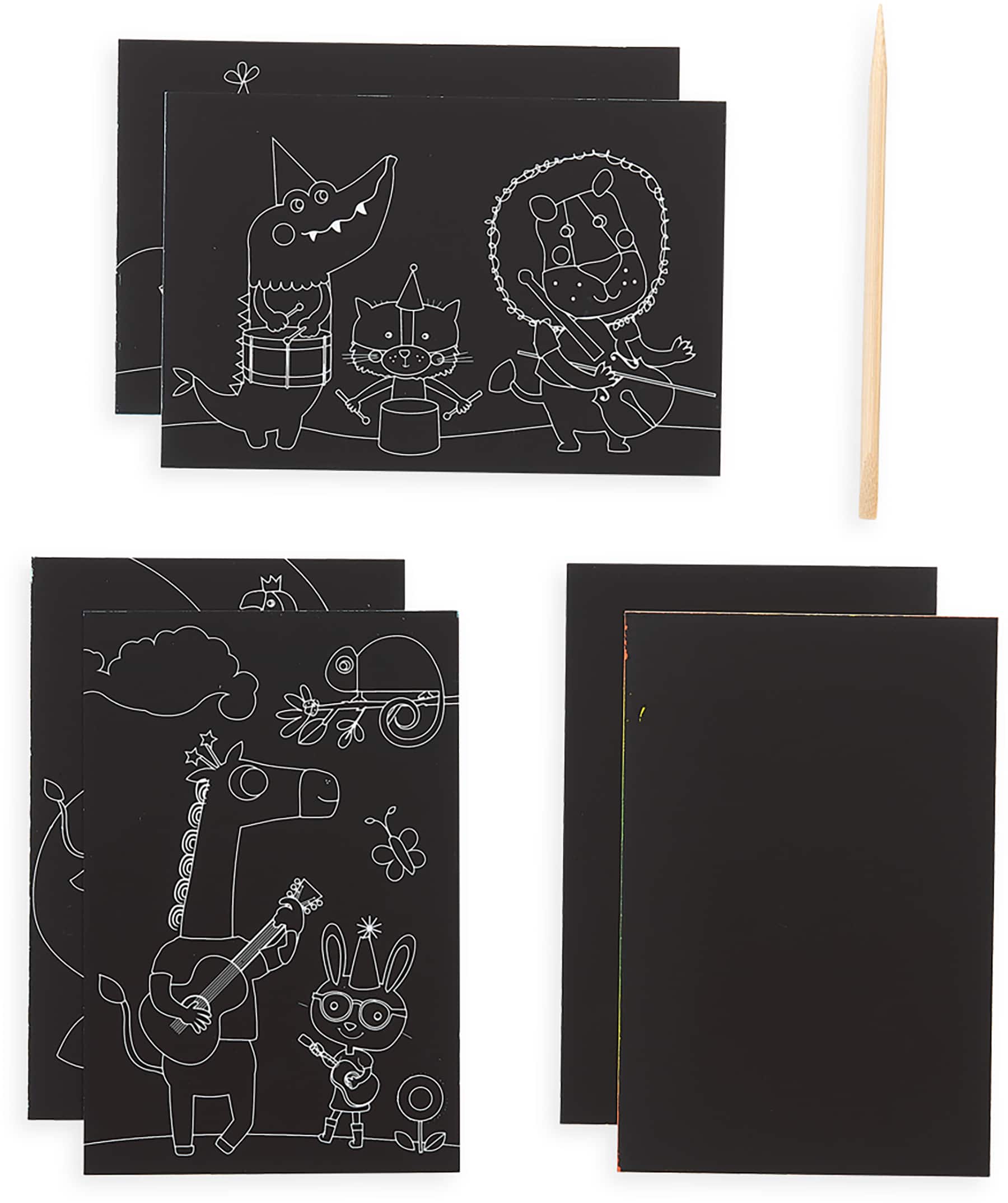 OOLY Mini Scratch & Scribble Safari Party Art Kit