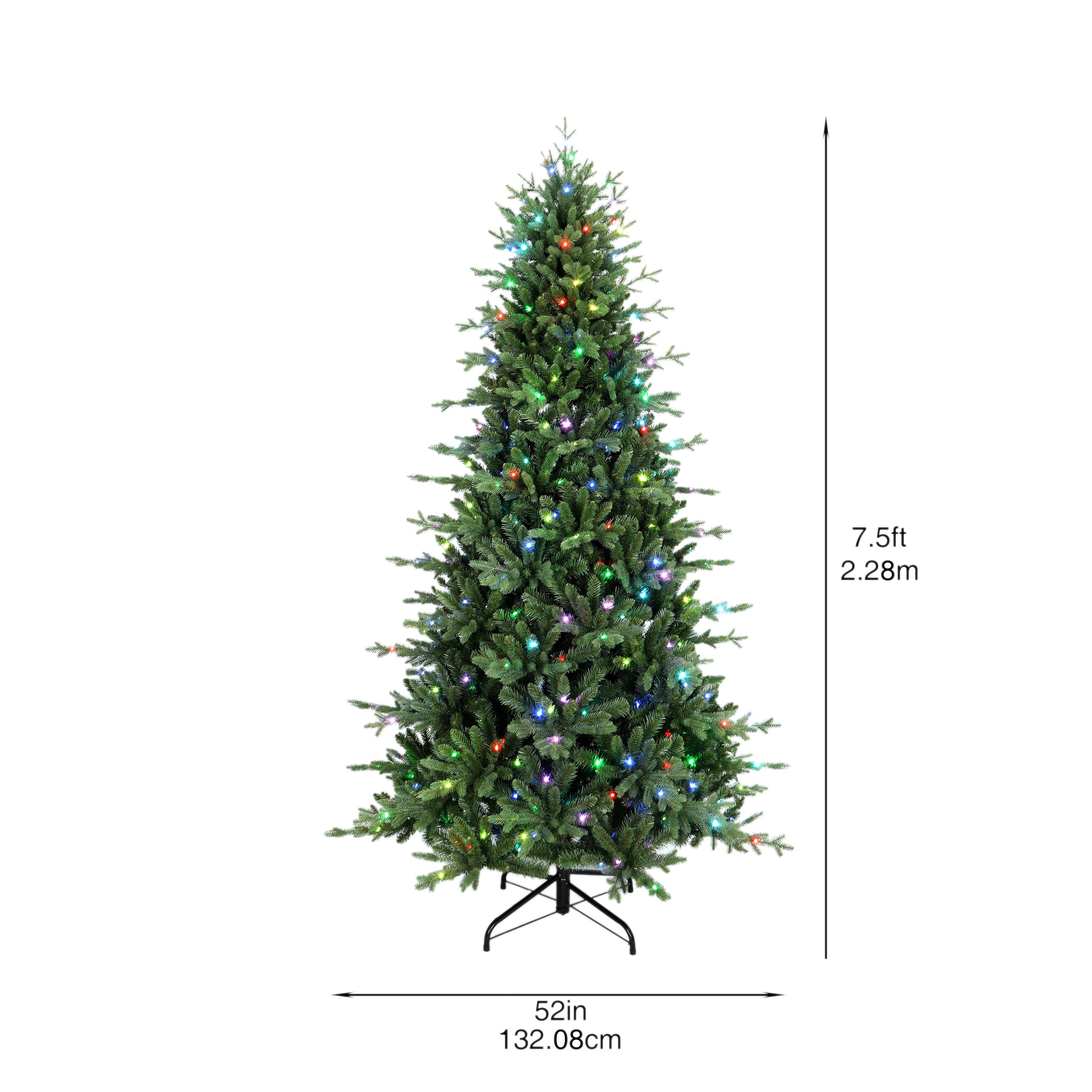 7.5ft. Pre-Lit Bellingham Pine Artificial Christmas Tree, Color Choice Micro LED Lights by Ashland&#xAE;