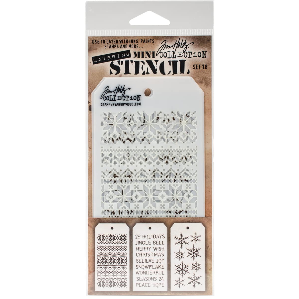 Stampers Anonymous Tim Holtz&#xAE; Mini Layered Stencil Set #18