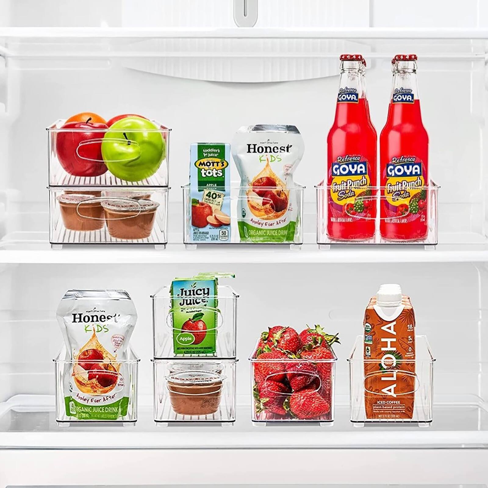 Sorbus Clear Stackable Kitchen & Fridge Storage Organizer Set