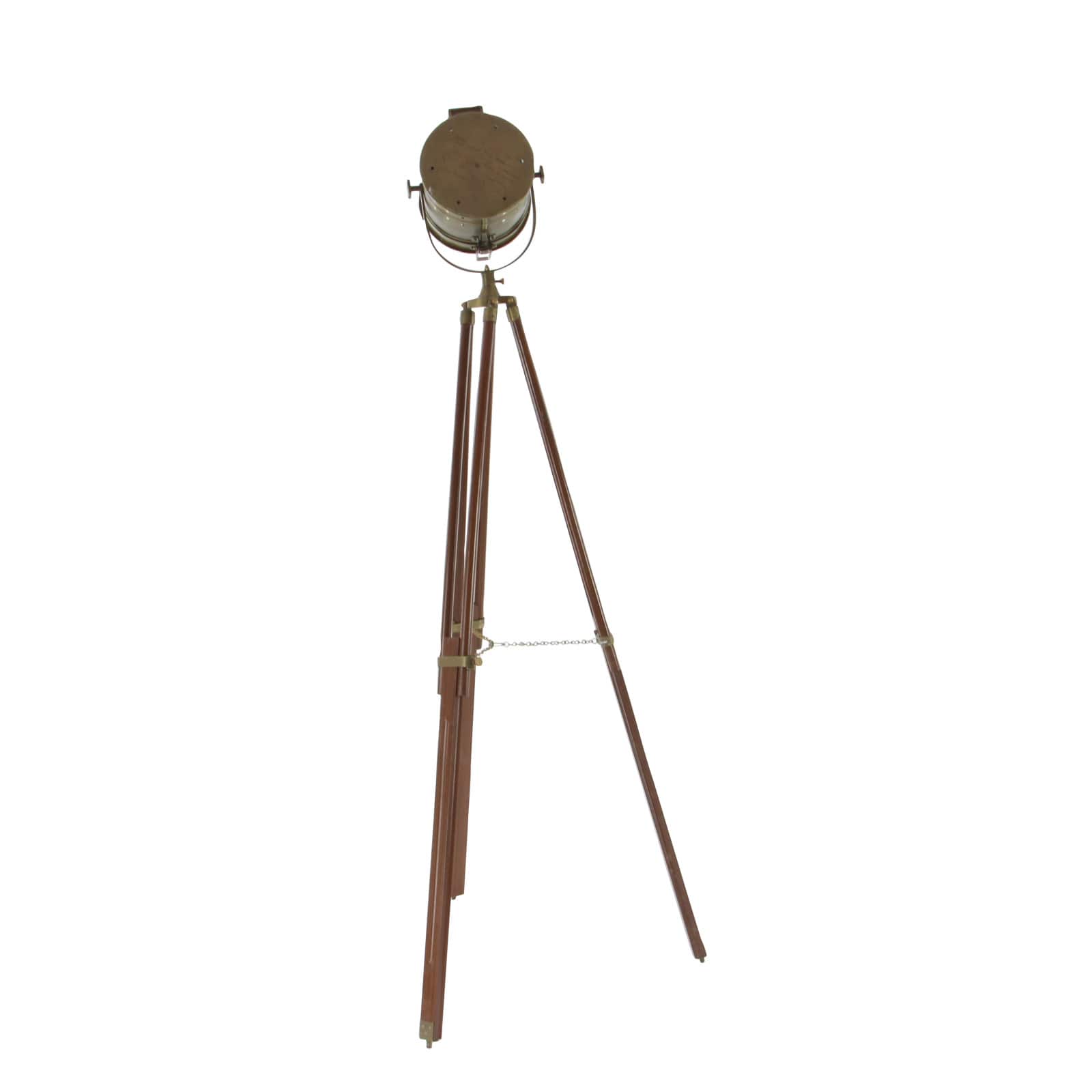 71&#x22; Brown Wood Industrial Floor Lamp
