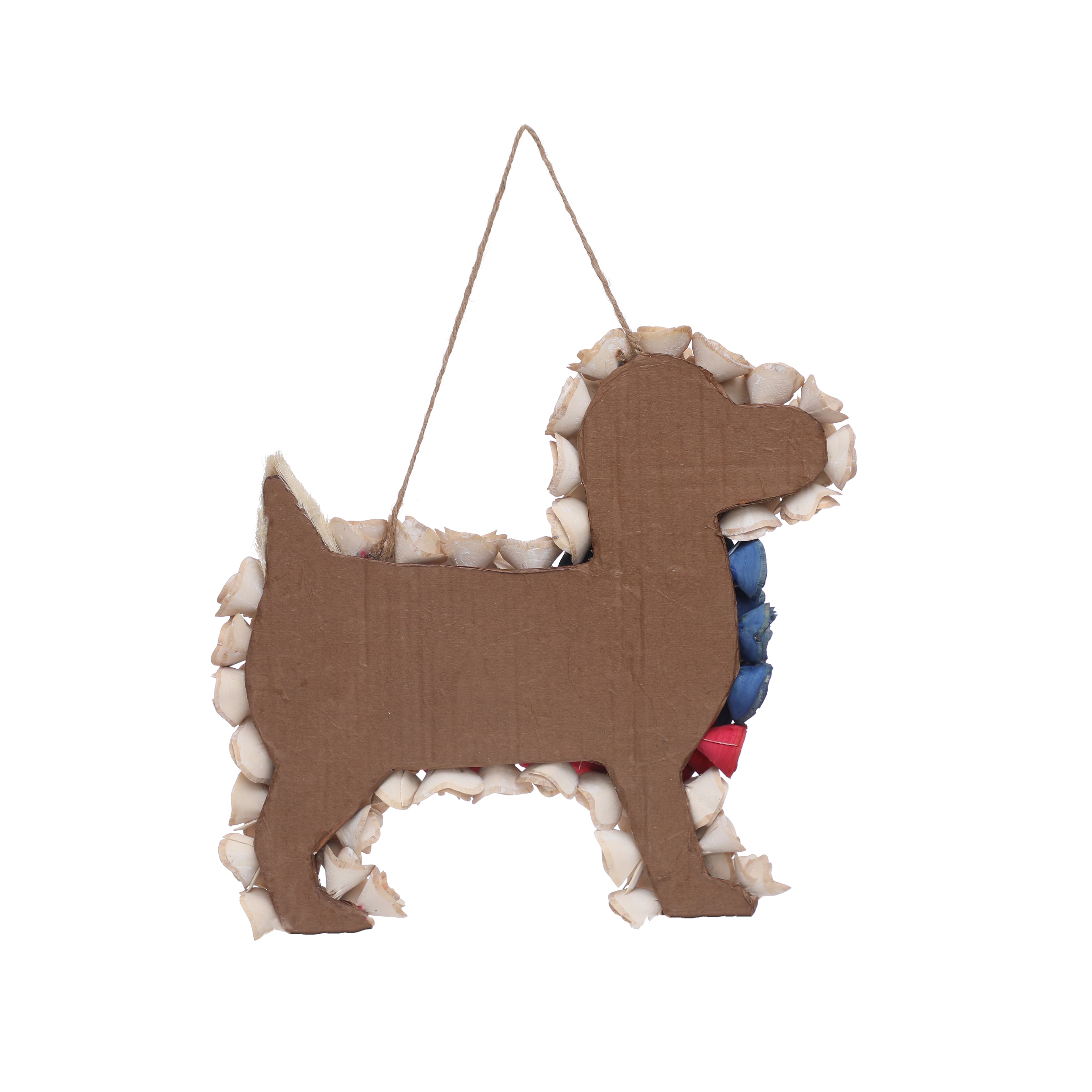 15.5&#x22; Red, White &#x26; Blue Wood Curl Dog Wall D&#xE9;cor by Celebrate It&#x2122;