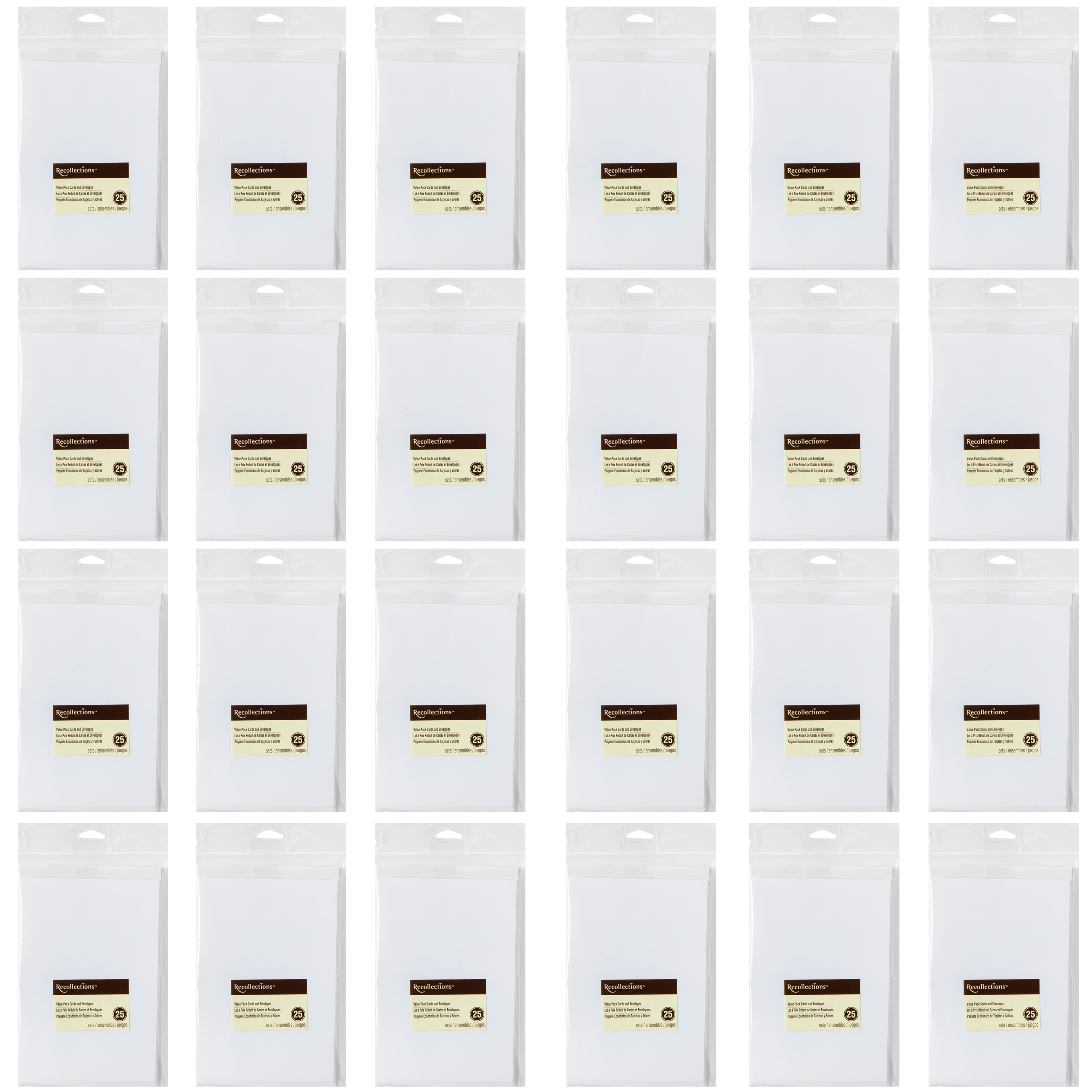 24 Packs: 25 ct. (600 total) White Cards &#x26; Envelopes by Recollections&#x2122;, 4&#x22; x 5.5&#x22;