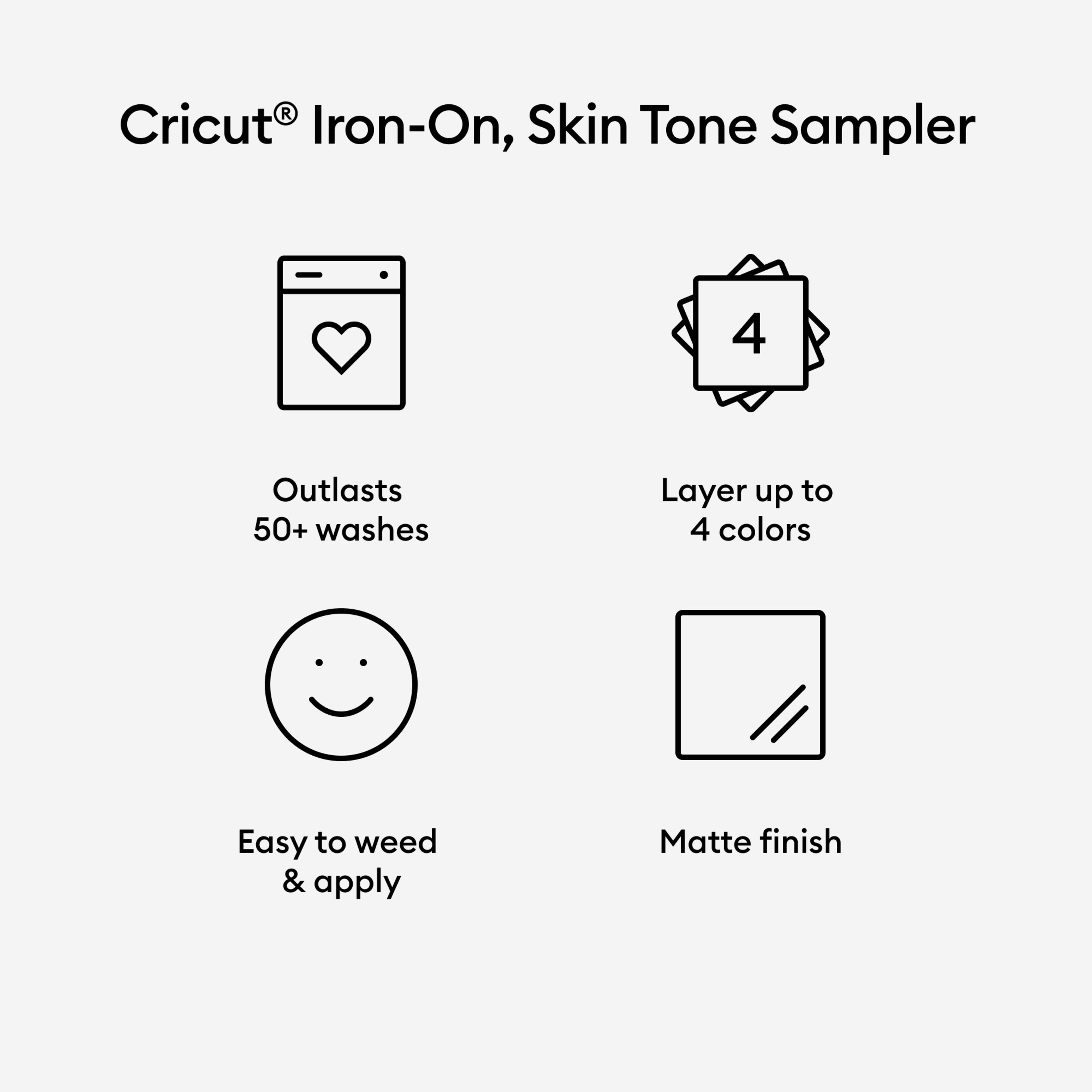 Cricut&#xAE; Iron-On Heat Transfer Vinyl Sampler, Skin Tone