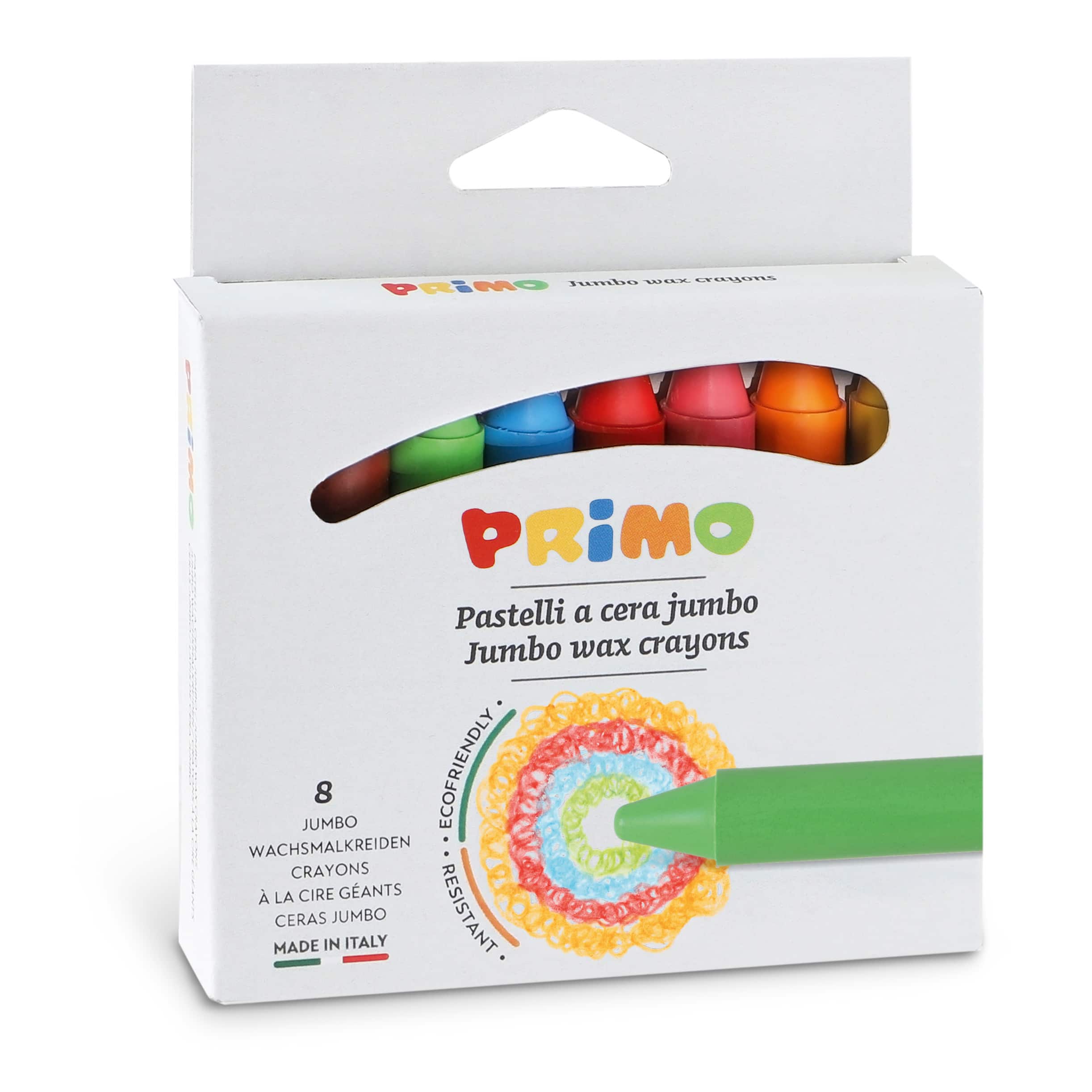 PRiMO Jumbo Wax Crayons, 8ct.