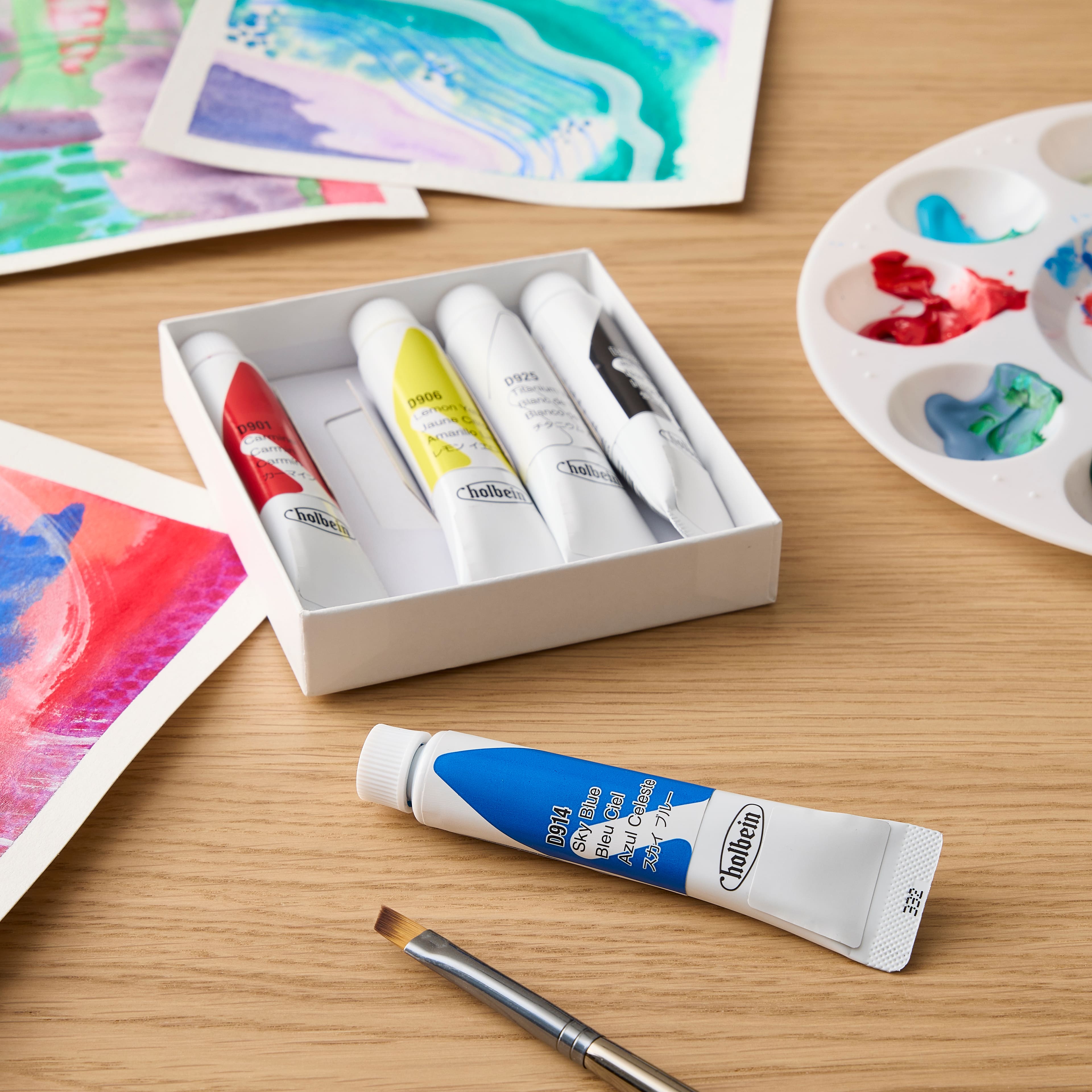 Holbein Artist Acrylic Gouache Assorted Colors Basic Introductory Set